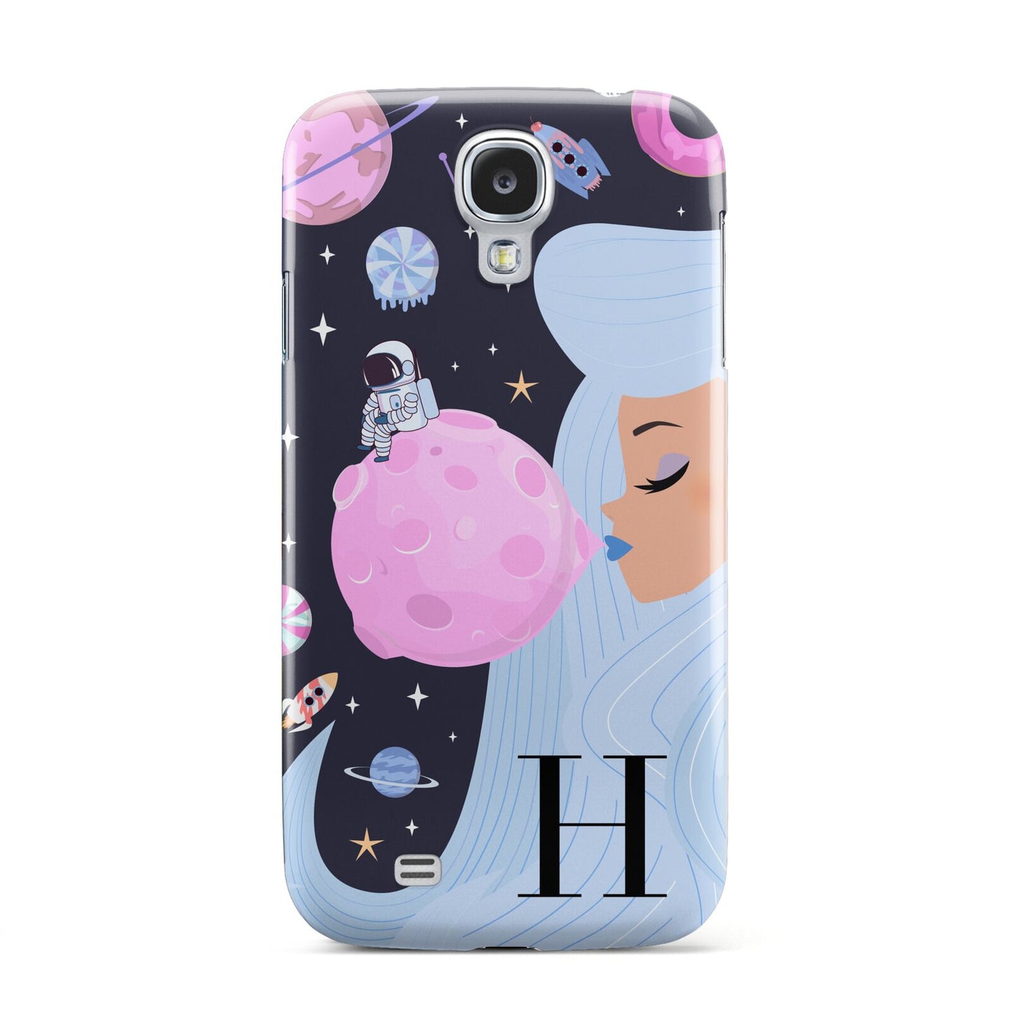 Ethereal Goddess in Space with Initial Samsung Galaxy S4 Case