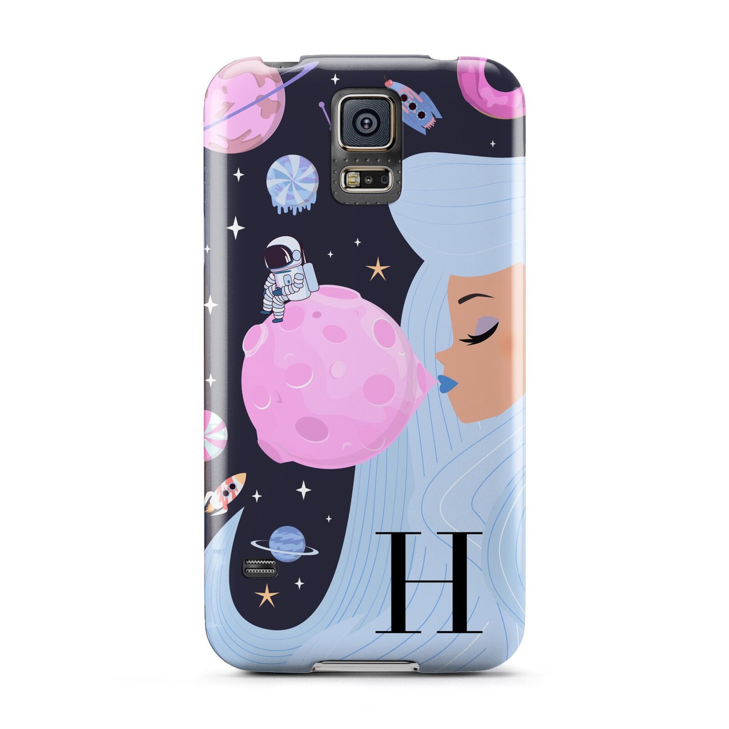 Ethereal Goddess in Space with Initial Samsung Galaxy S5 Case