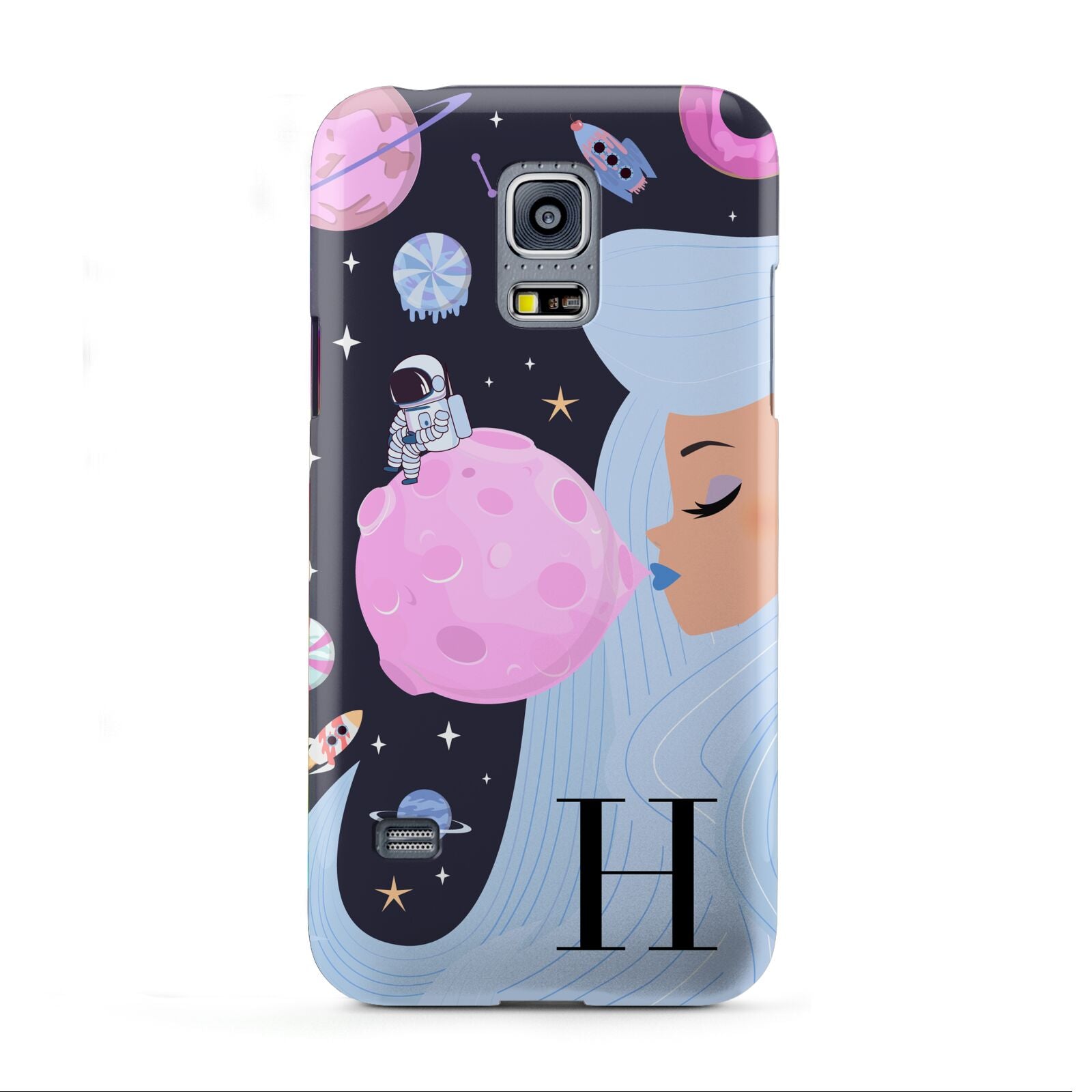 Ethereal Goddess in Space with Initial Samsung Galaxy S5 Mini Case