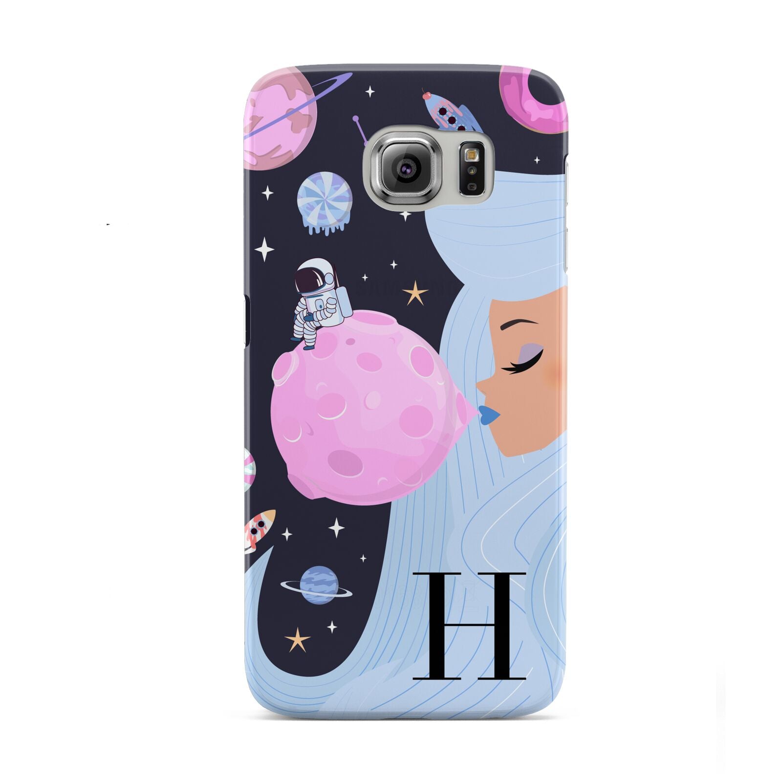 Ethereal Goddess in Space with Initial Samsung Galaxy S6 Case