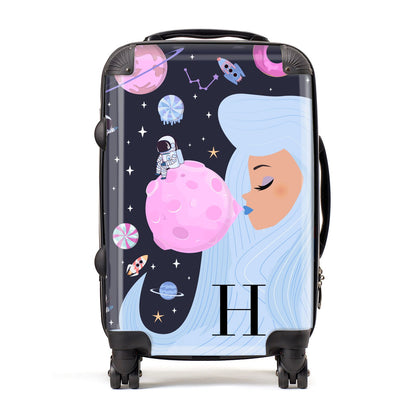 Ethereal Goddess in Space with Initial Suitcase