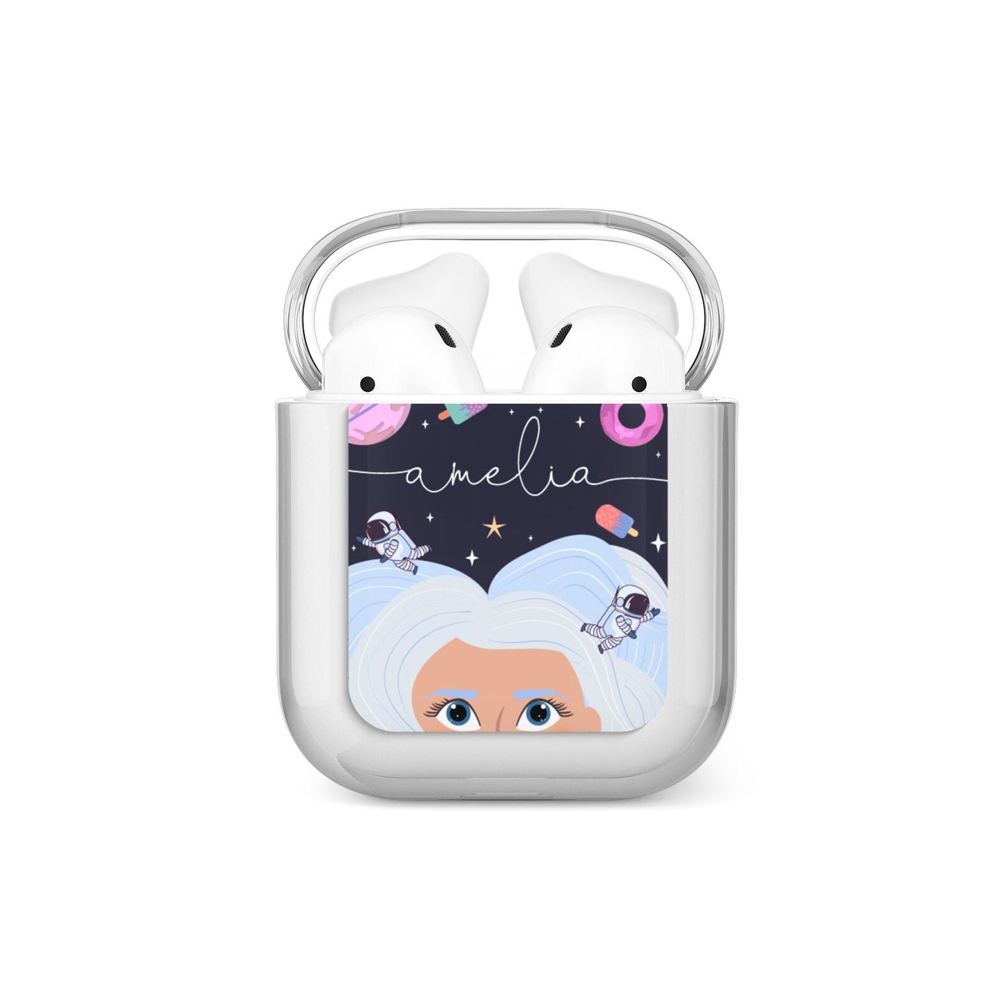 Ethereal Space Goddess with Name AirPods Case