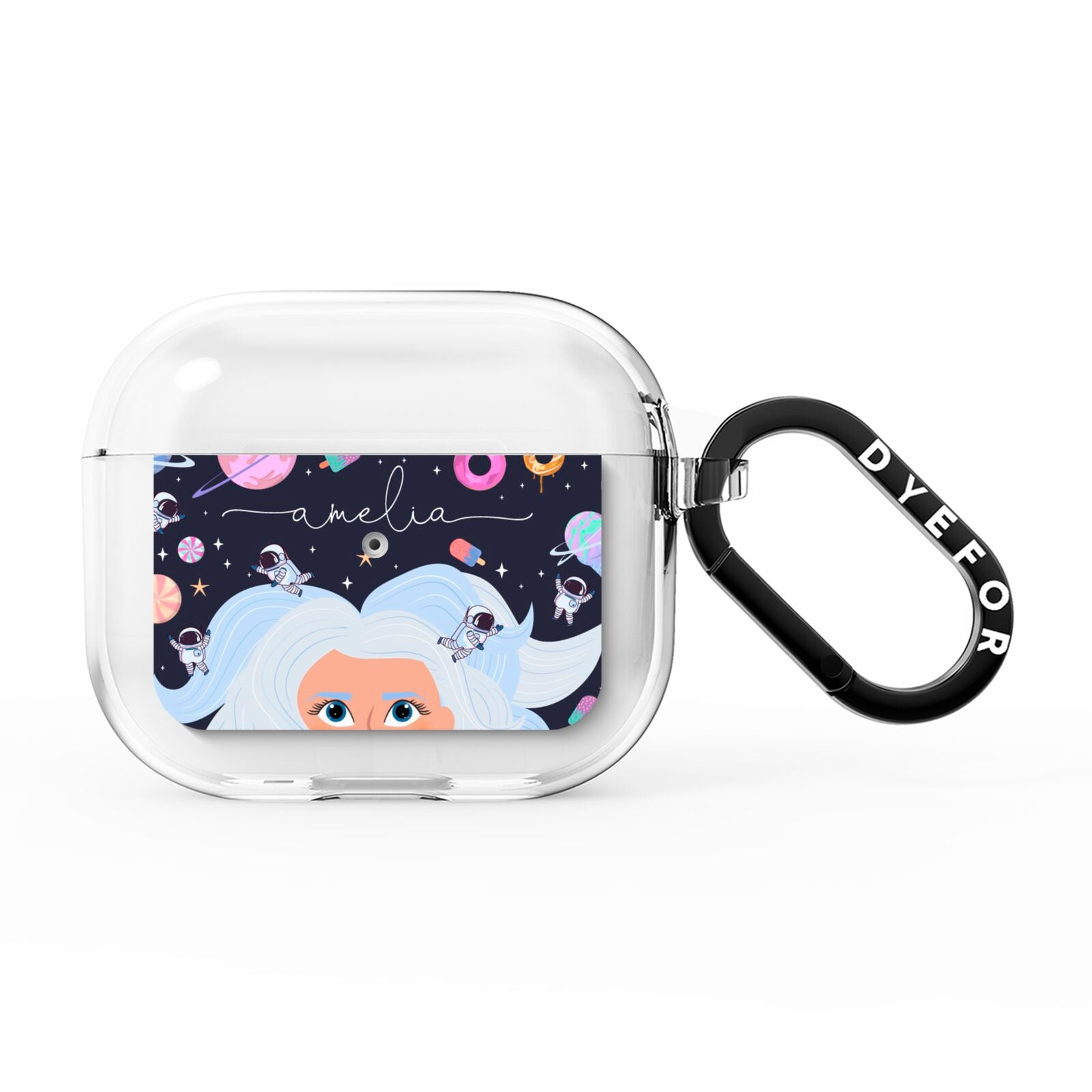 Ethereal Space Goddess with Name AirPods Clear Case 3rd Gen