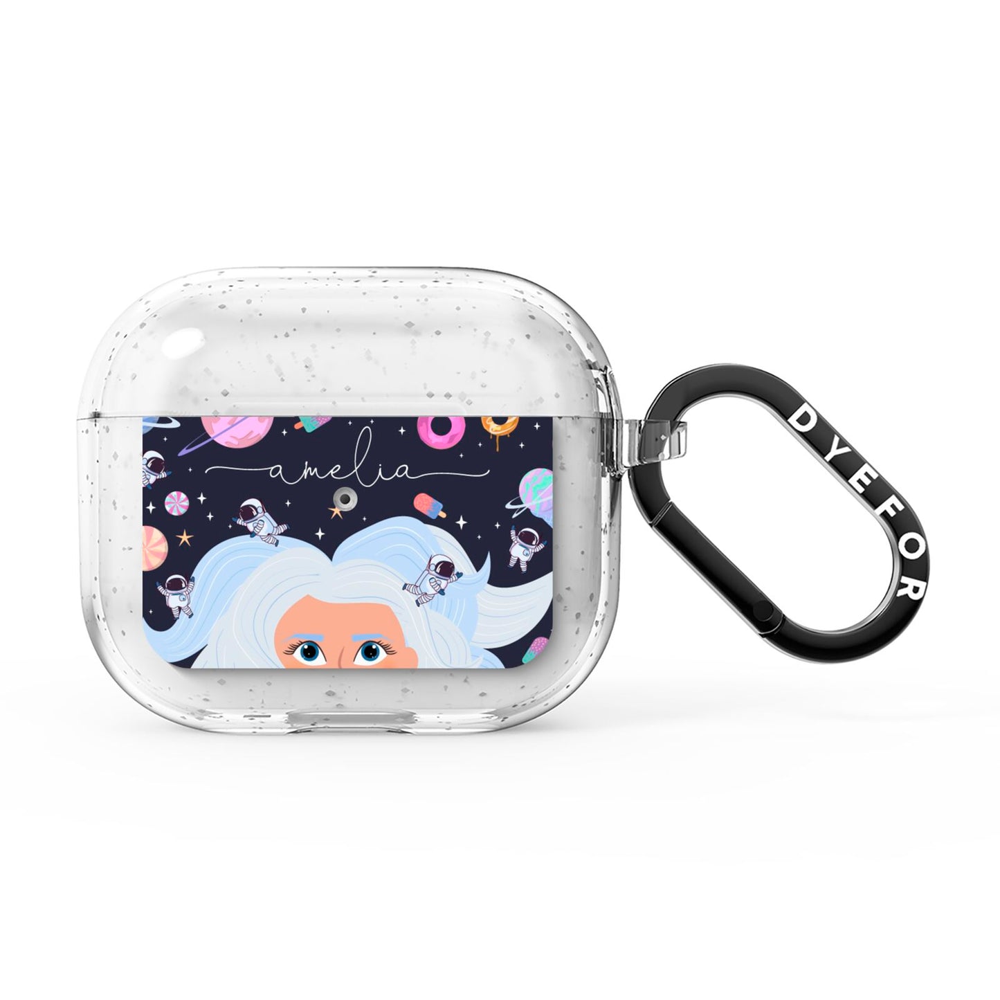 Ethereal Space Goddess with Name AirPods Glitter Case 3rd Gen