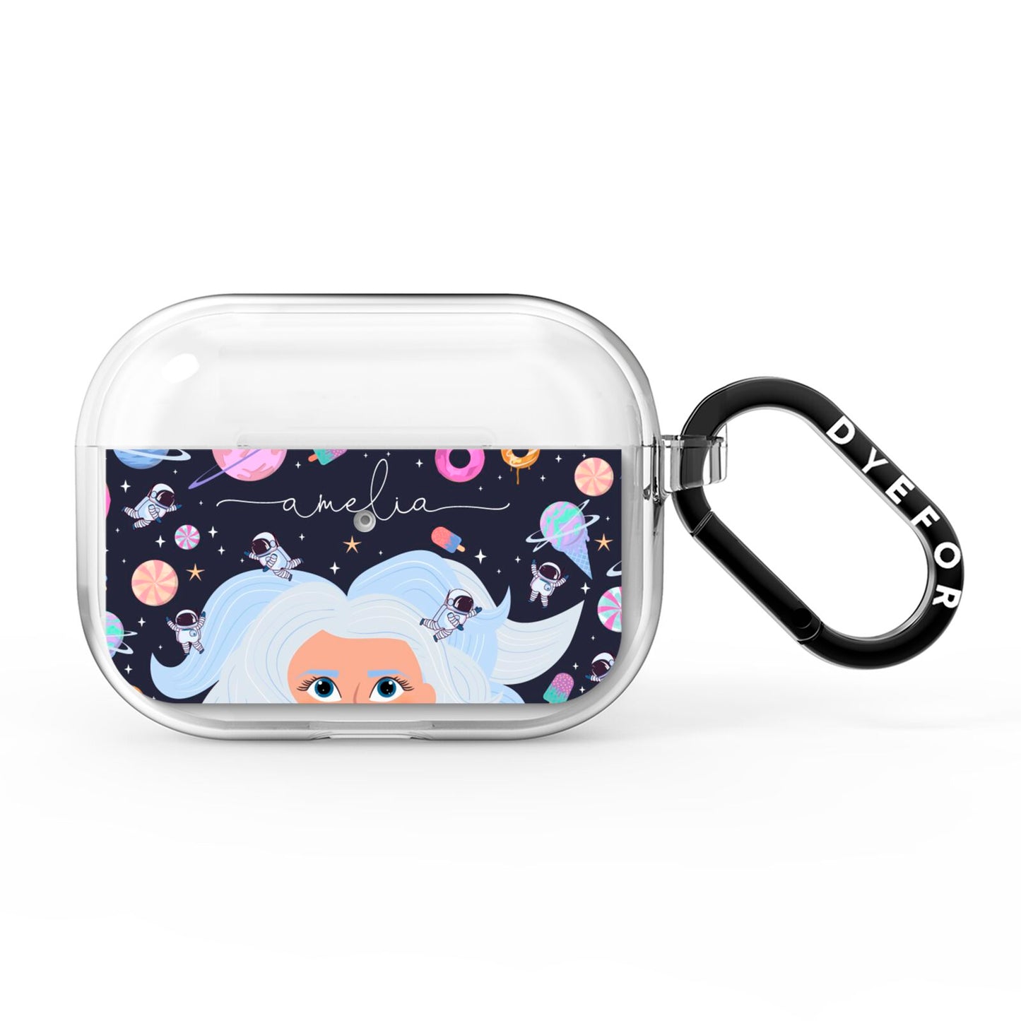 Ethereal Space Goddess with Name AirPods Pro Clear Case