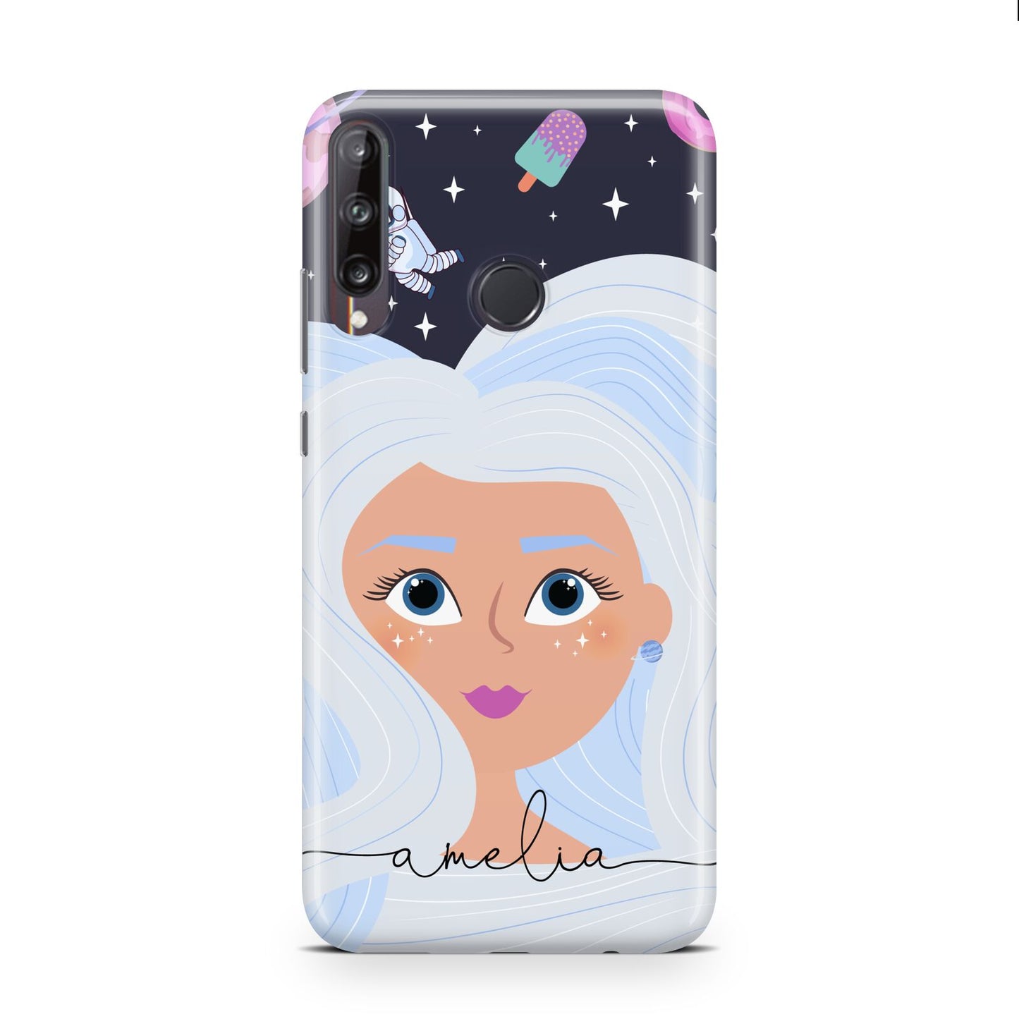 Ethereal Space Goddess with Name Huawei P40 Lite E Phone Case