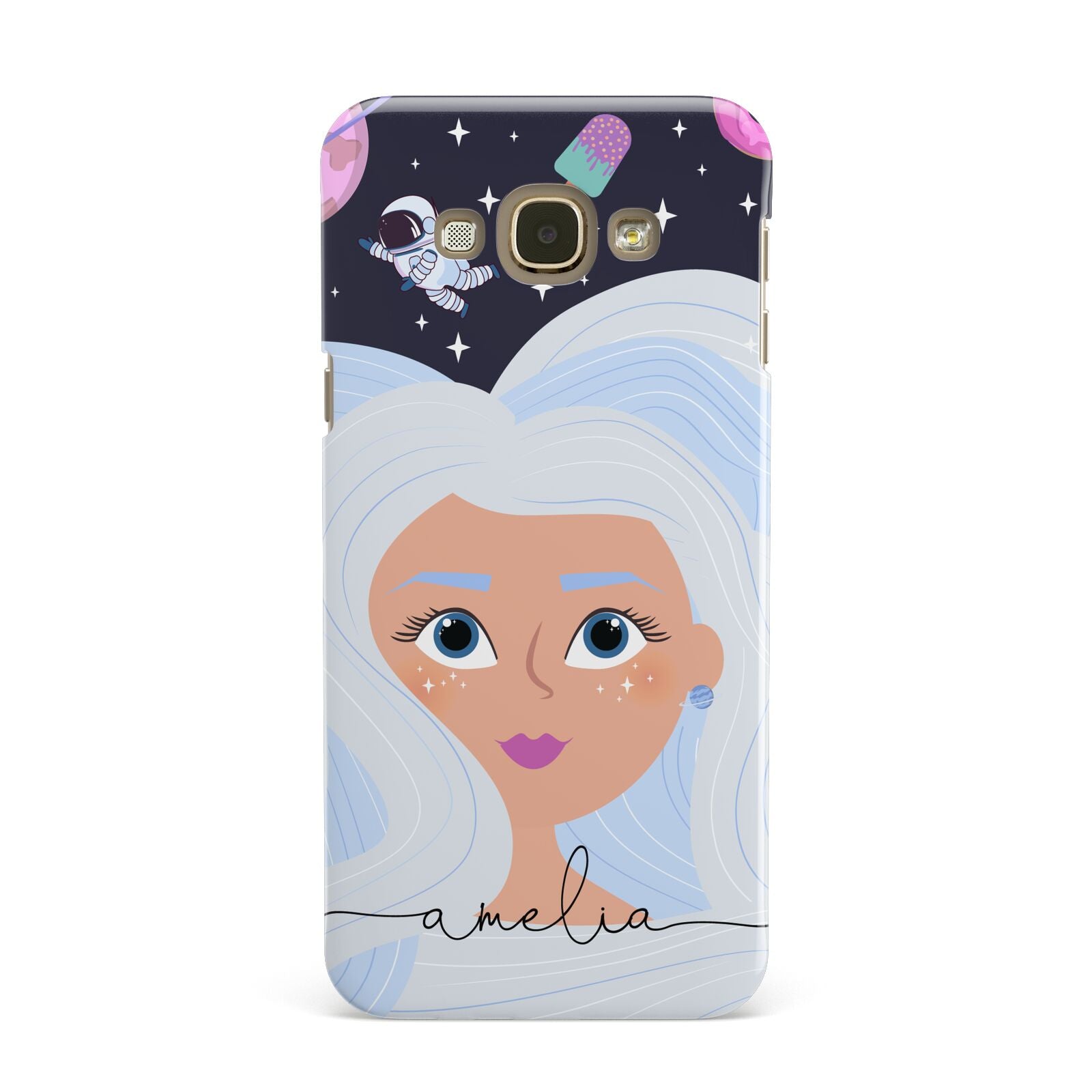 Ethereal Space Goddess with Name Samsung Galaxy A8 Case