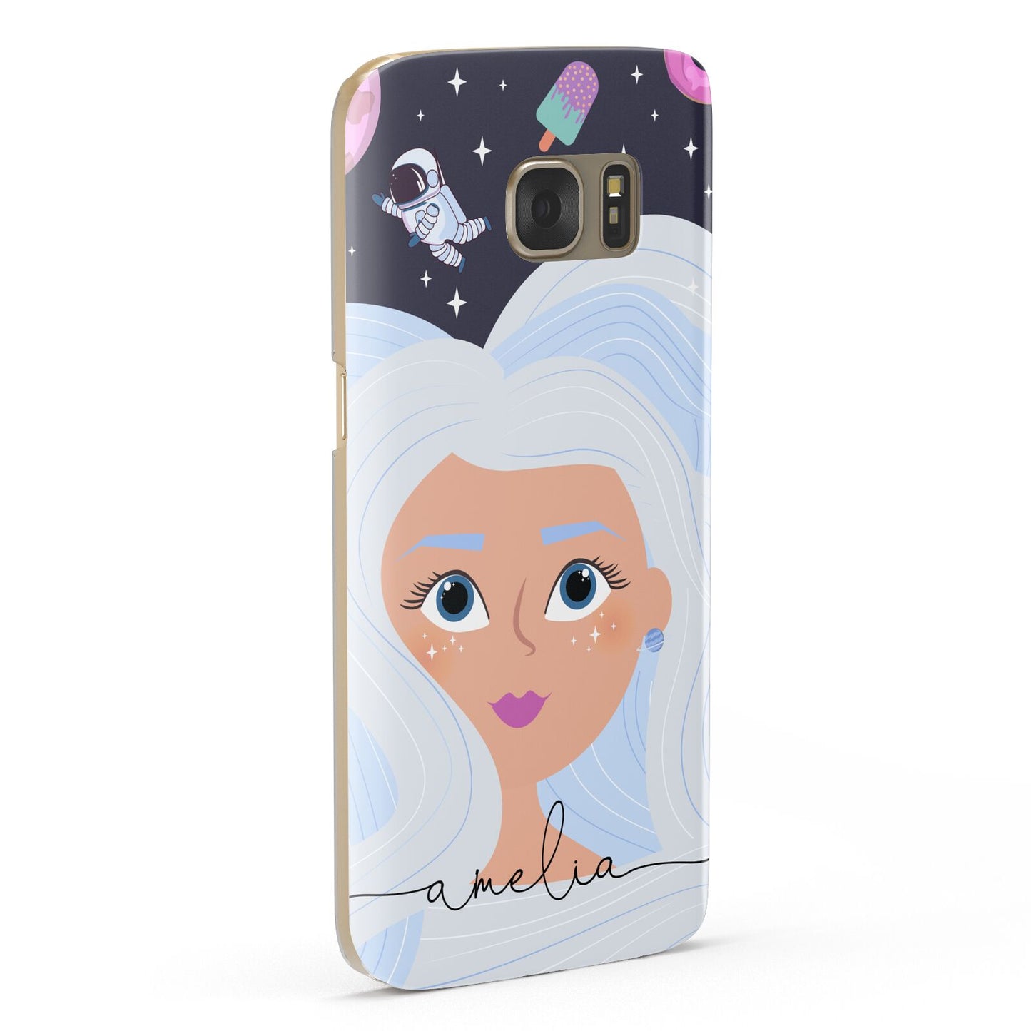 Ethereal Space Goddess with Name Samsung Galaxy Case Fourty Five Degrees