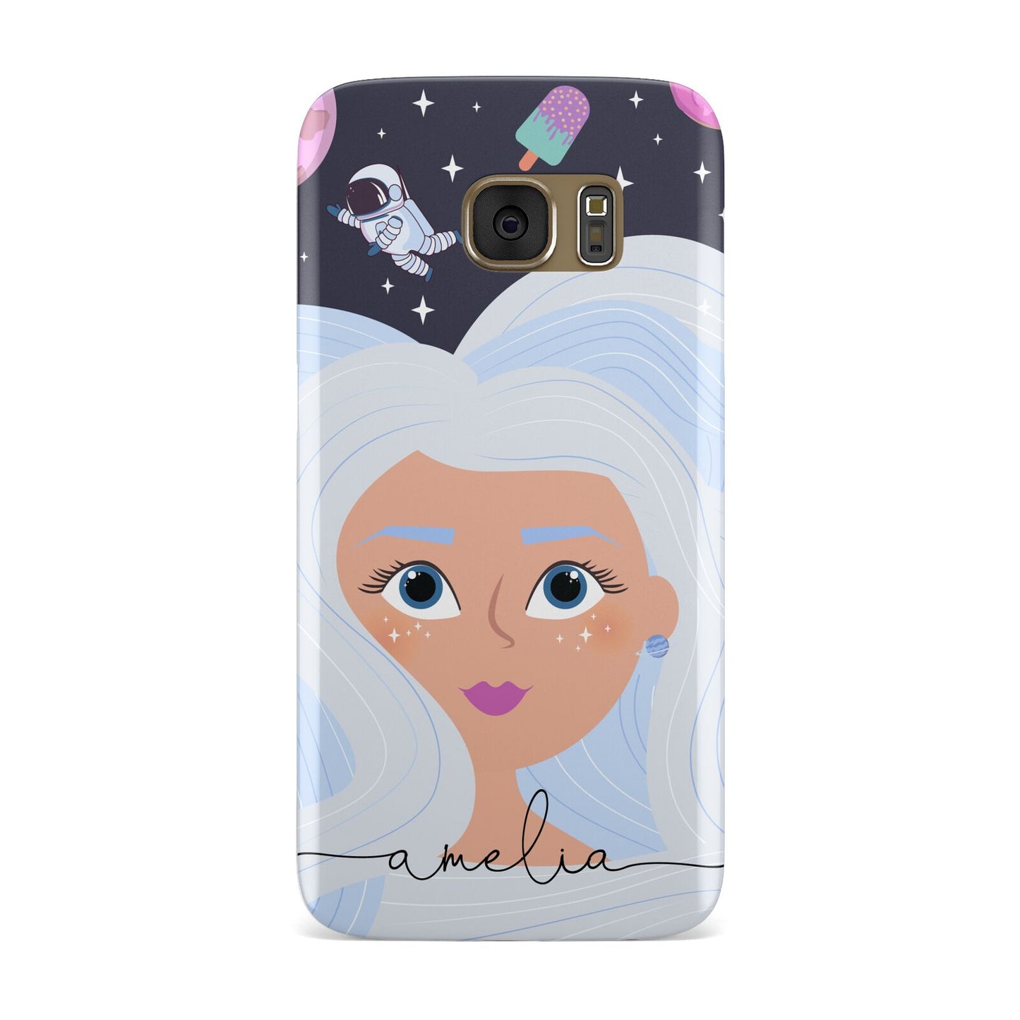 Ethereal Space Goddess with Name Samsung Galaxy Case