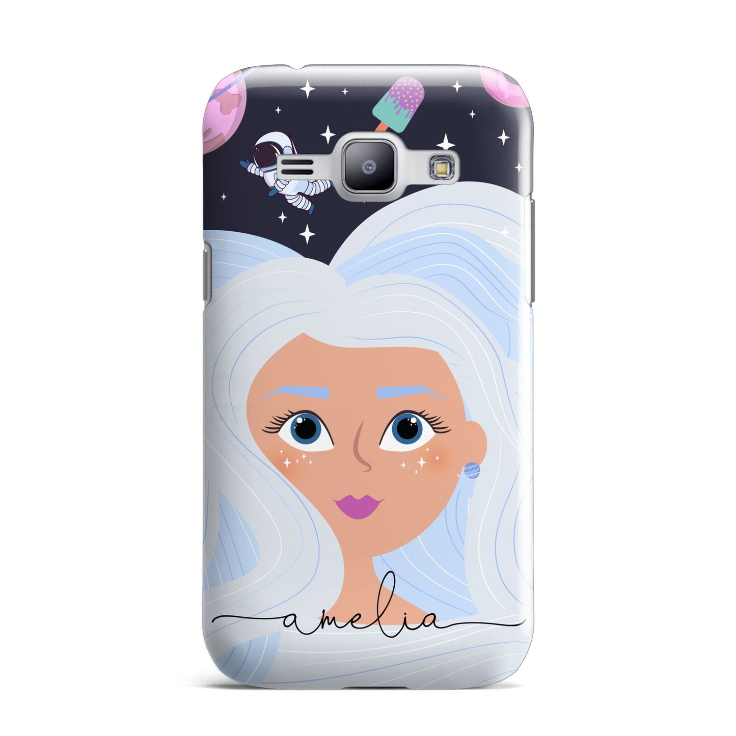 Ethereal Space Goddess with Name Samsung Galaxy J1 2015 Case