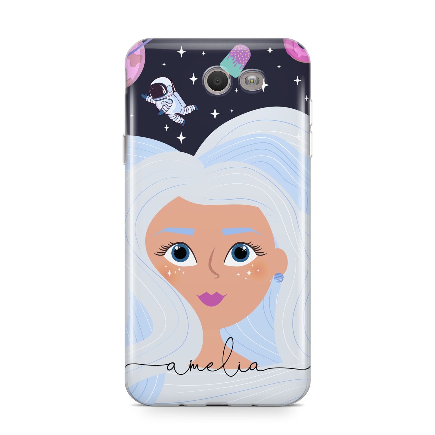 Ethereal Space Goddess with Name Samsung Galaxy J7 2017 Case