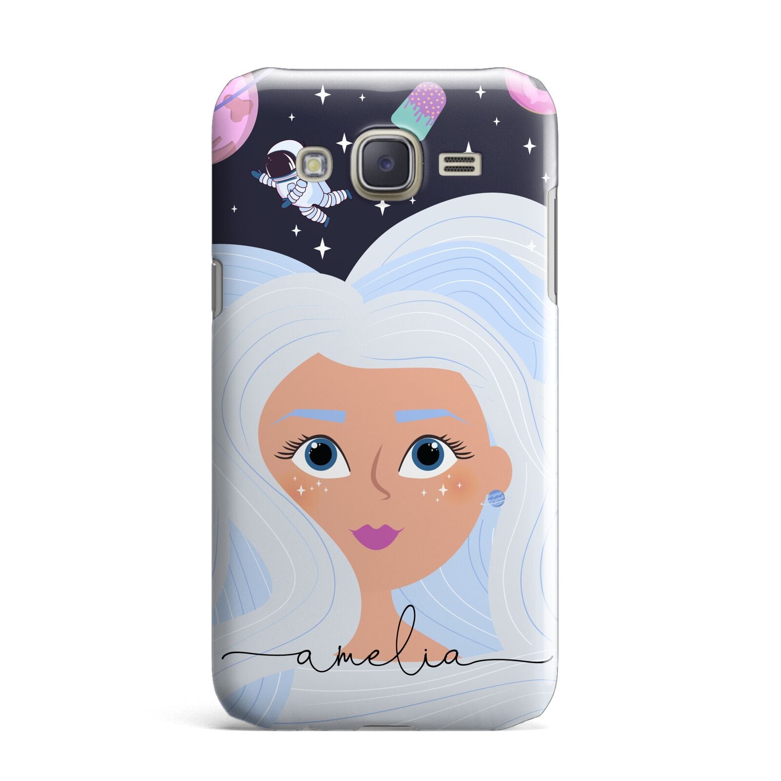 Ethereal Space Goddess with Name Samsung Galaxy J7 Case