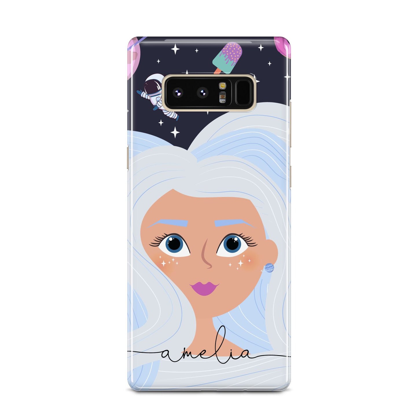 Ethereal Space Goddess with Name Samsung Galaxy Note 8 Case