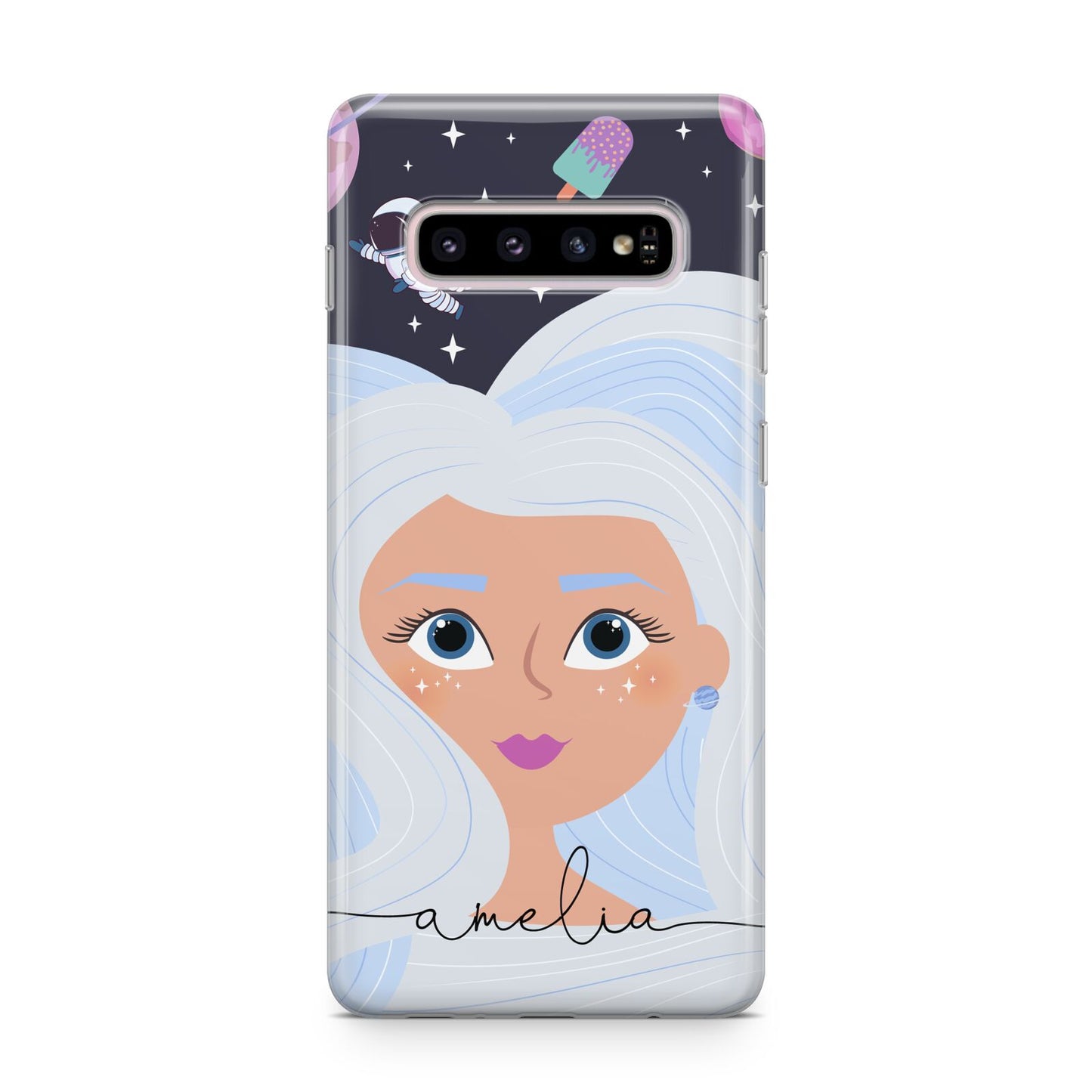 Ethereal Space Goddess with Name Samsung Galaxy S10 Plus Case