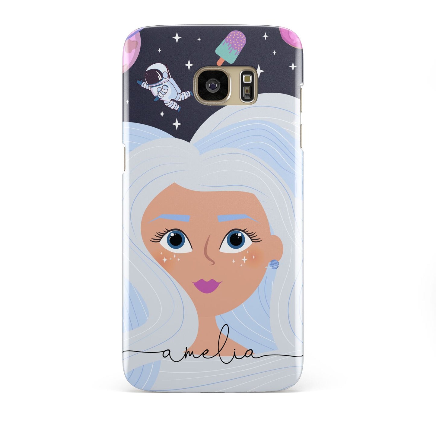 Ethereal Space Goddess with Name Samsung Galaxy S7 Edge Case