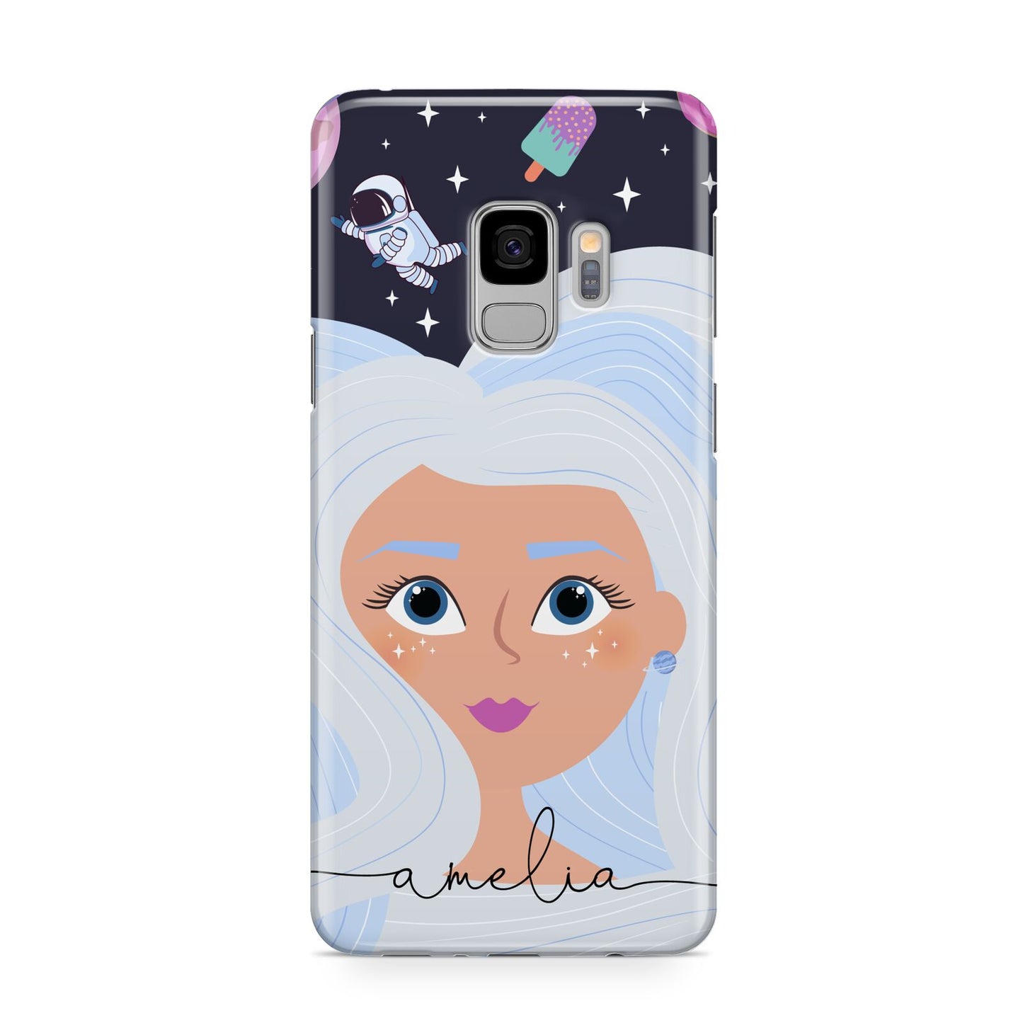 Ethereal Space Goddess with Name Samsung Galaxy S9 Case