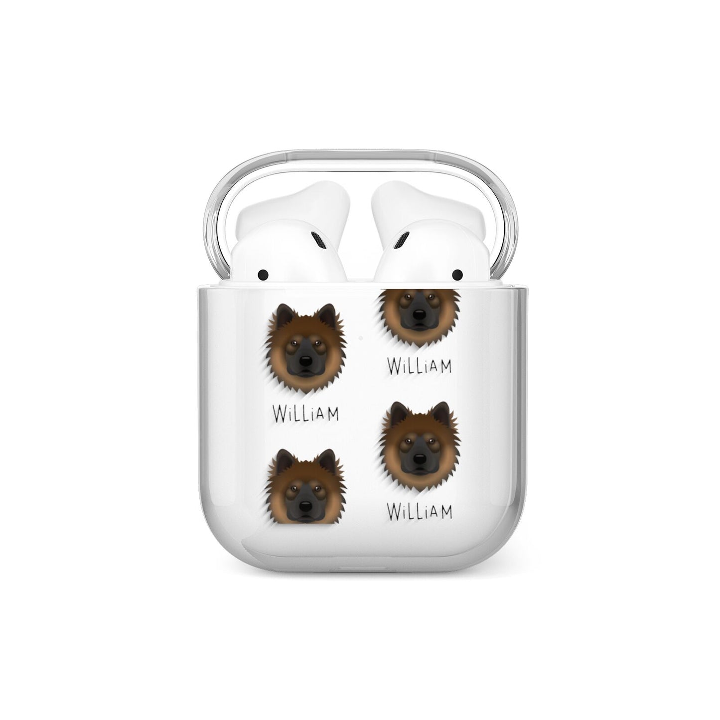 Eurasier Icon with Name AirPods Case