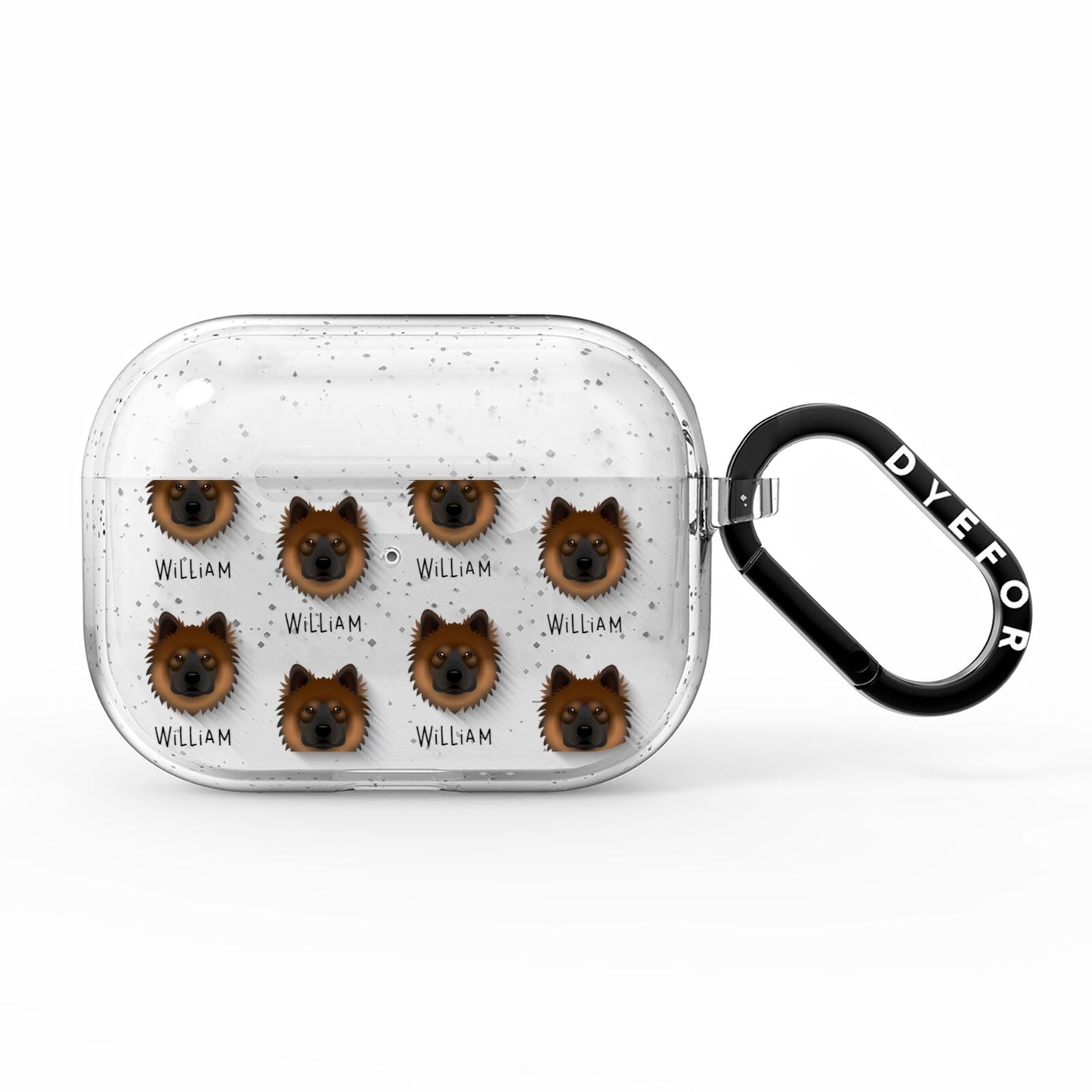 Eurasier Icon with Name AirPods Pro Glitter Case