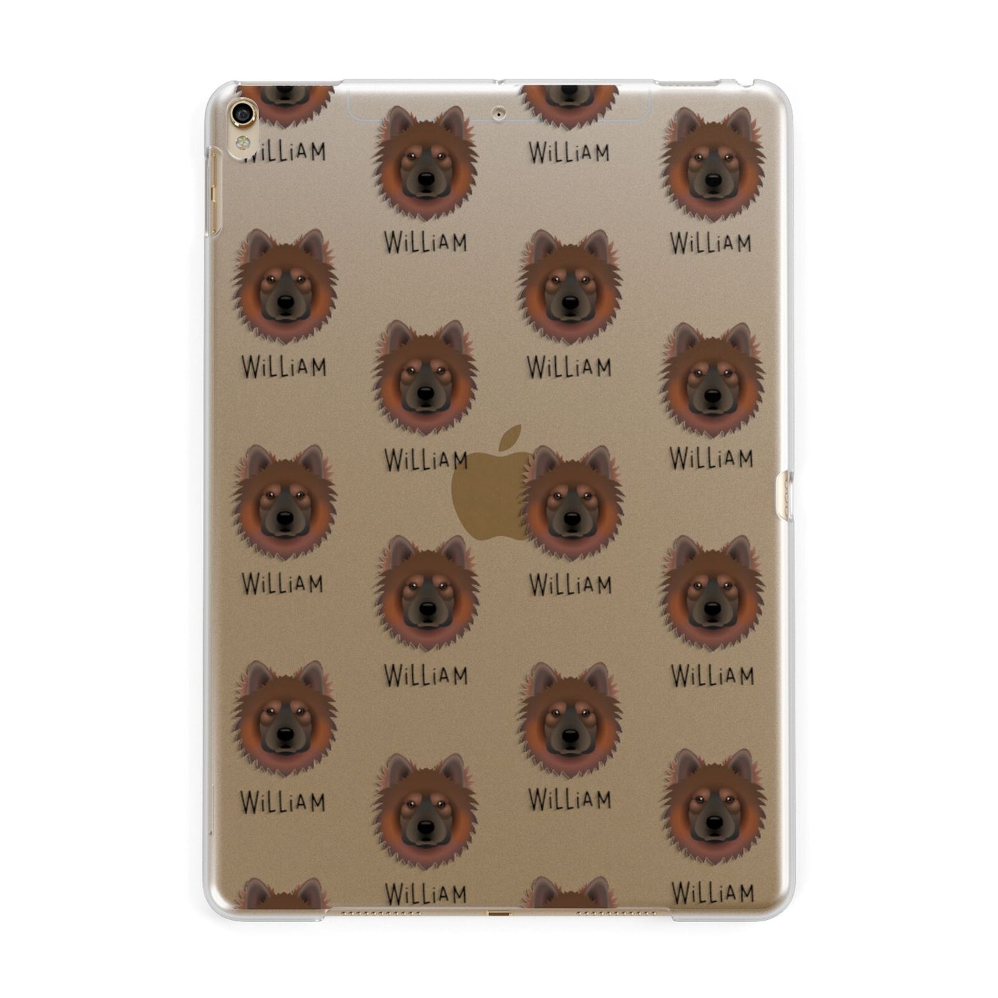 Eurasier Icon with Name Apple iPad Gold Case