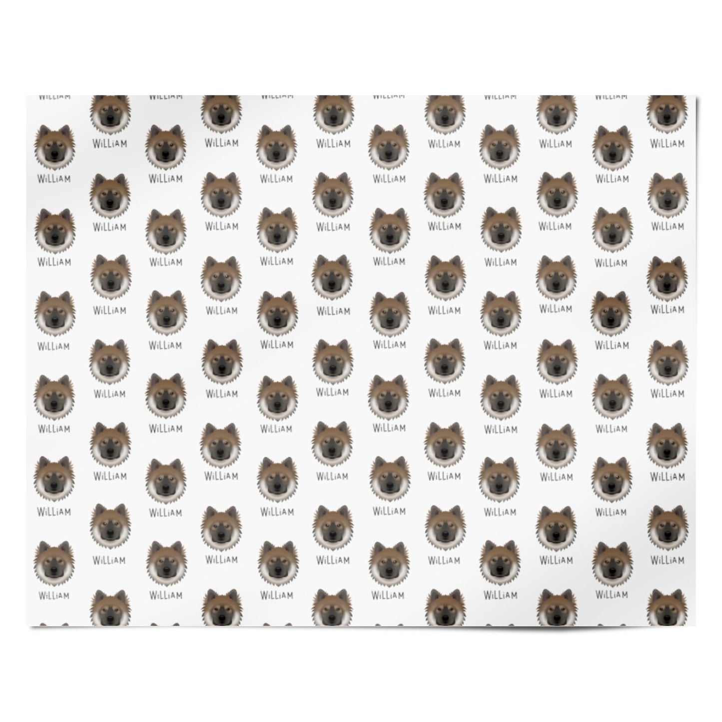 Eurasier Icon with Name Personalised Wrapping Paper Alternative