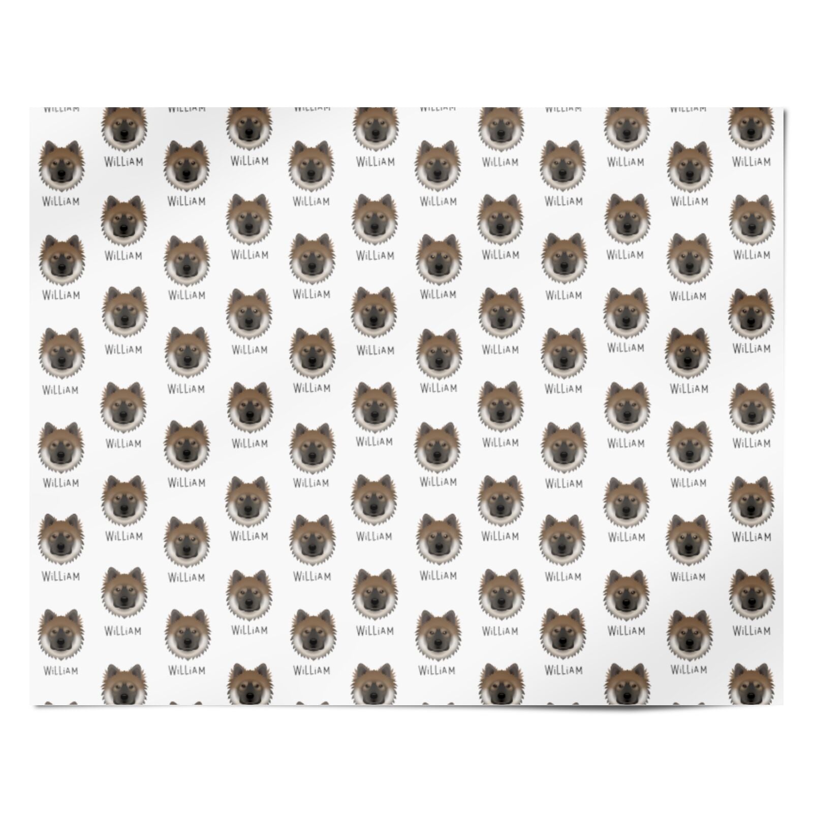 Eurasier Icon with Name Personalised Wrapping Paper Alternative