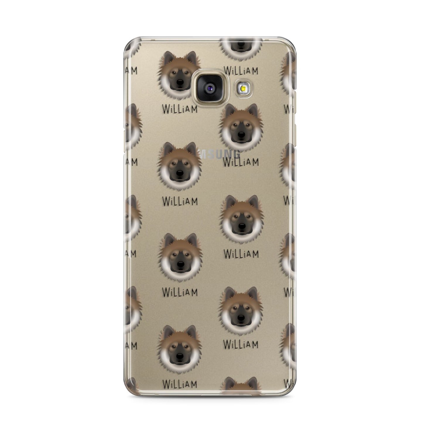 Eurasier Icon with Name Samsung Galaxy A3 2016 Case on gold phone