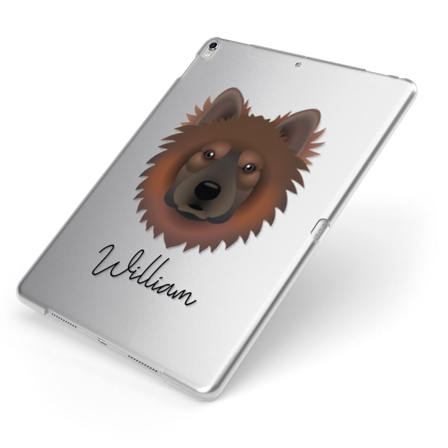 Eurasier Personalised Apple iPad Case on Silver iPad Side View