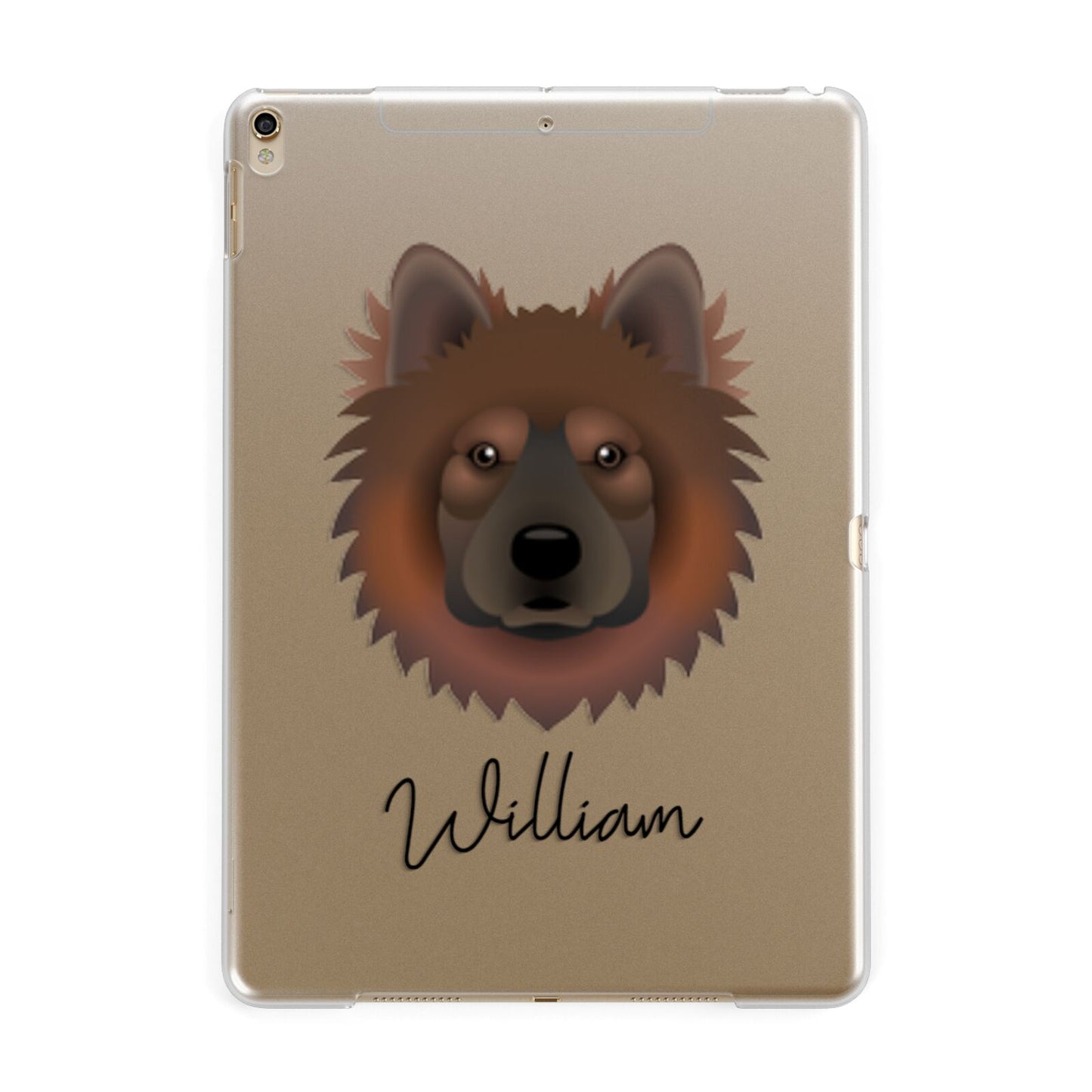 Eurasier Personalised Apple iPad Gold Case