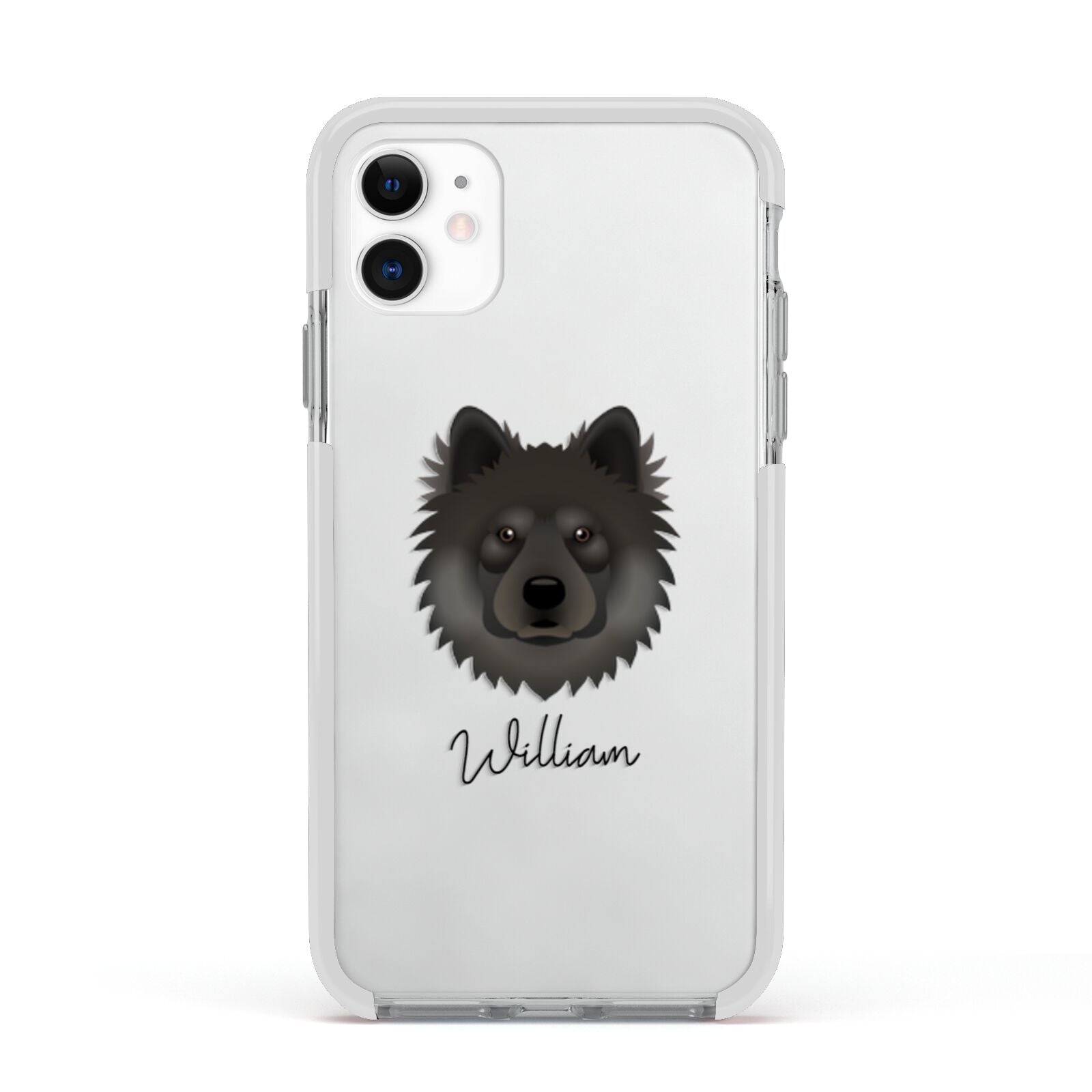 Eurasier Personalised Apple iPhone 11 in White with White Impact Case