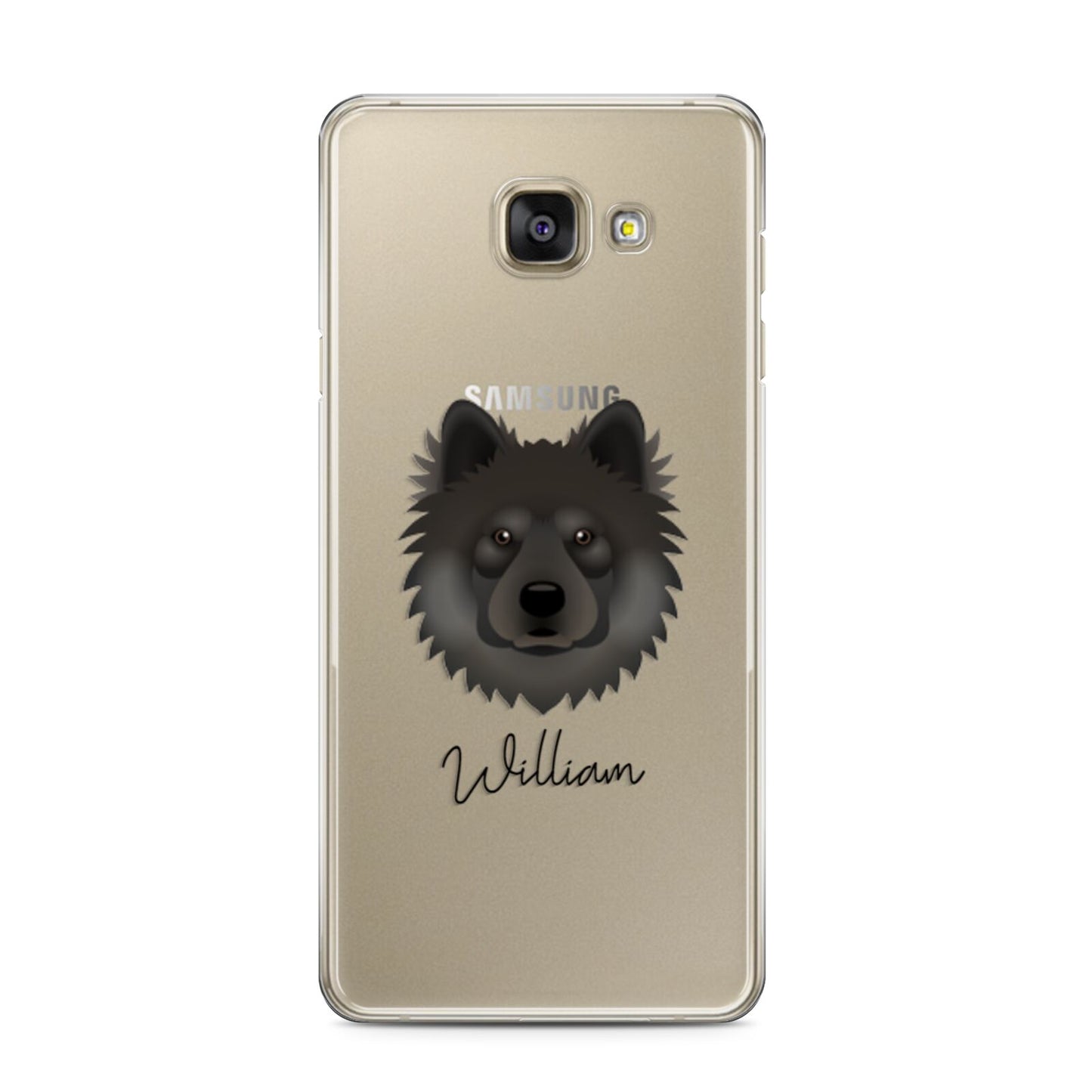 Eurasier Personalised Samsung Galaxy A3 2016 Case on gold phone