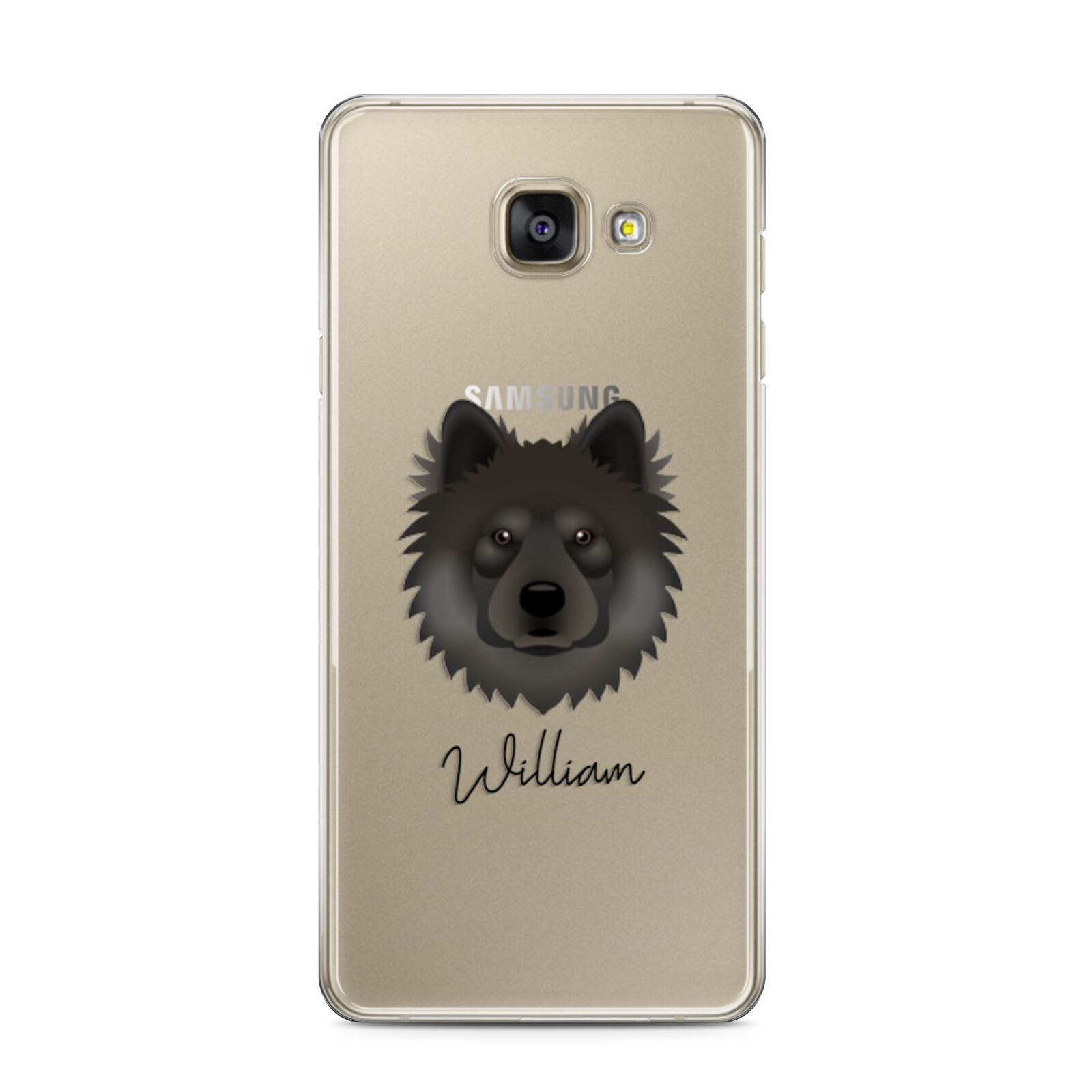 Eurasier Personalised Samsung Galaxy A3 2016 Case on gold phone