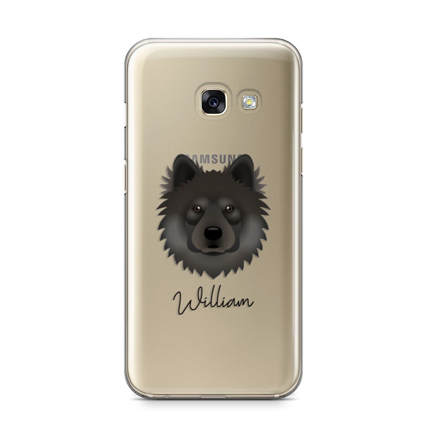 Eurasier Personalised Samsung Galaxy A3 2017 Case on gold phone