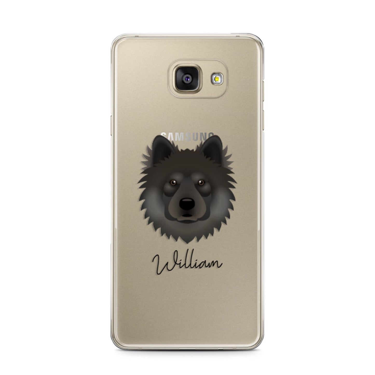 Eurasier Personalised Samsung Galaxy A7 2016 Case on gold phone