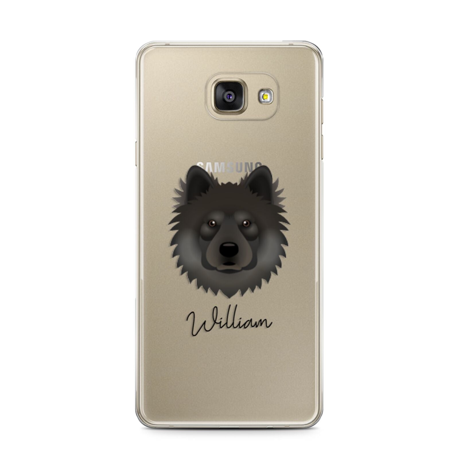 Eurasier Personalised Samsung Galaxy A7 2016 Case on gold phone