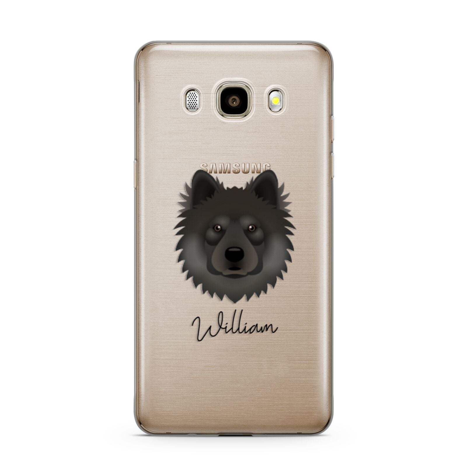 Eurasier Personalised Samsung Galaxy J7 2016 Case on gold phone