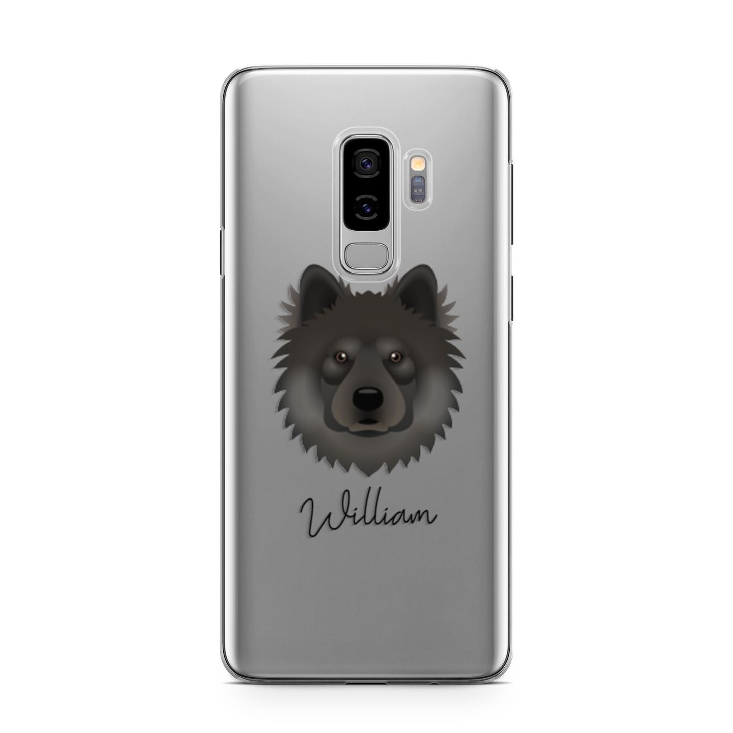 Eurasier Personalised Samsung Galaxy S9 Plus Case on Silver phone