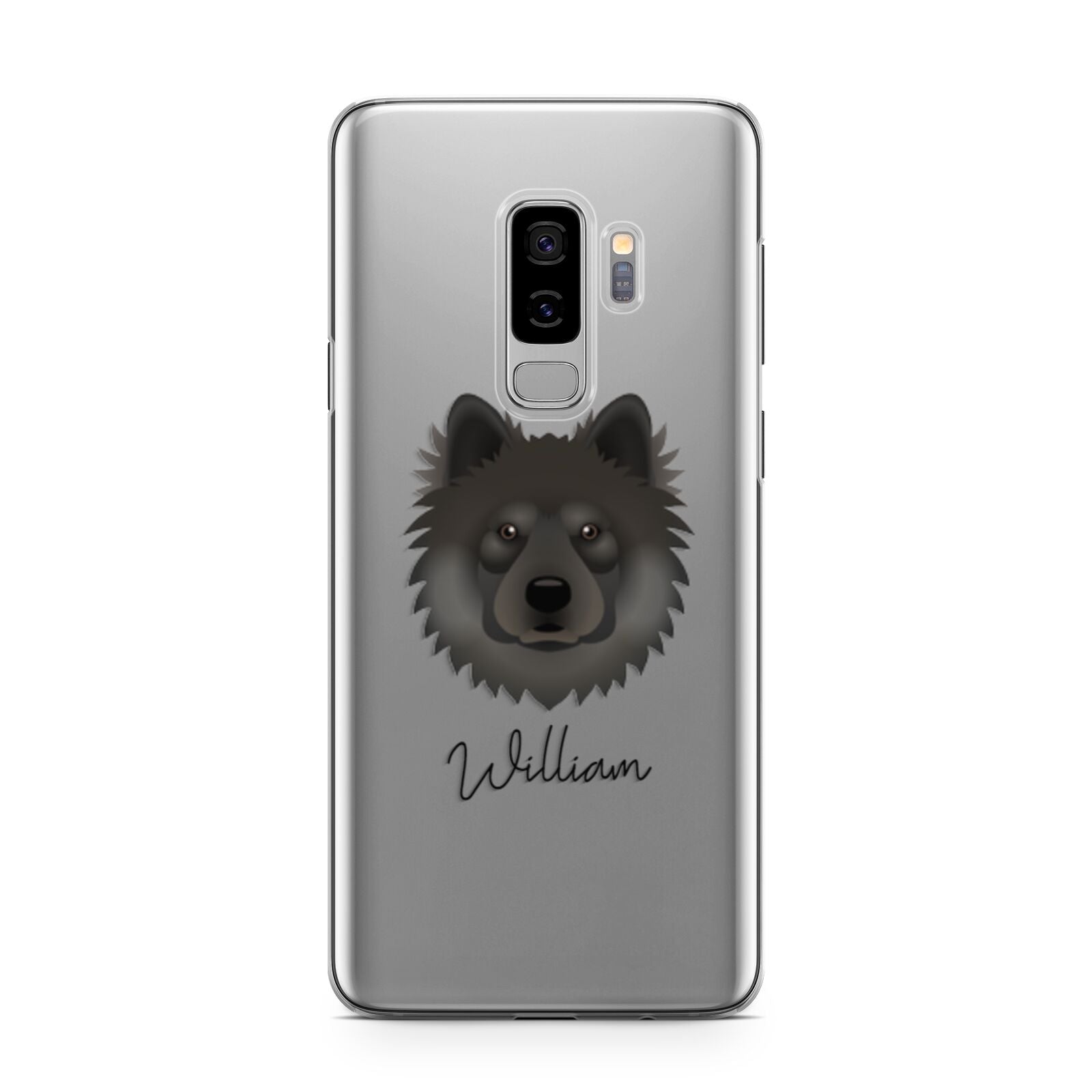 Eurasier Personalised Samsung Galaxy S9 Plus Case on Silver phone