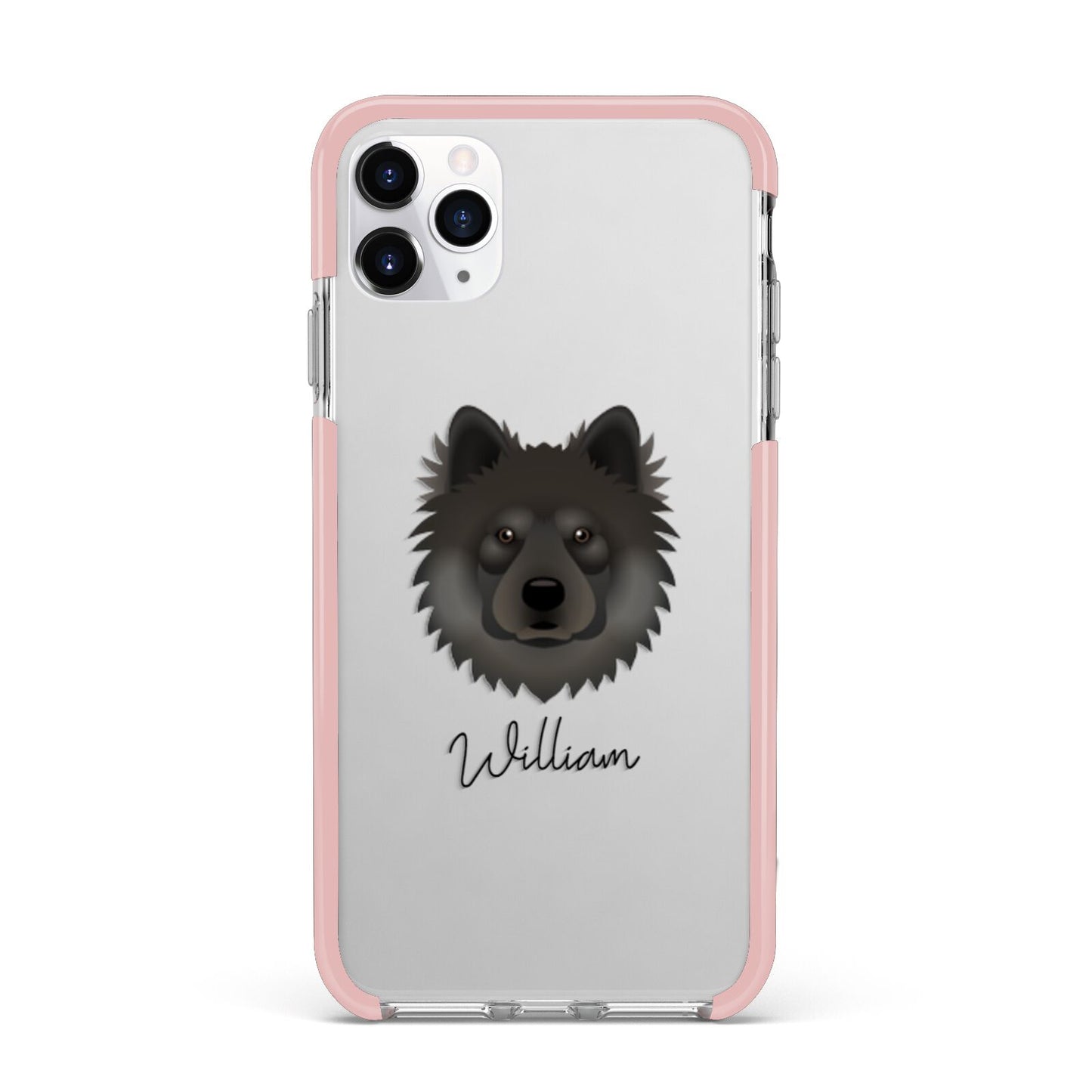 Eurasier Personalised iPhone 11 Pro Max Impact Pink Edge Case