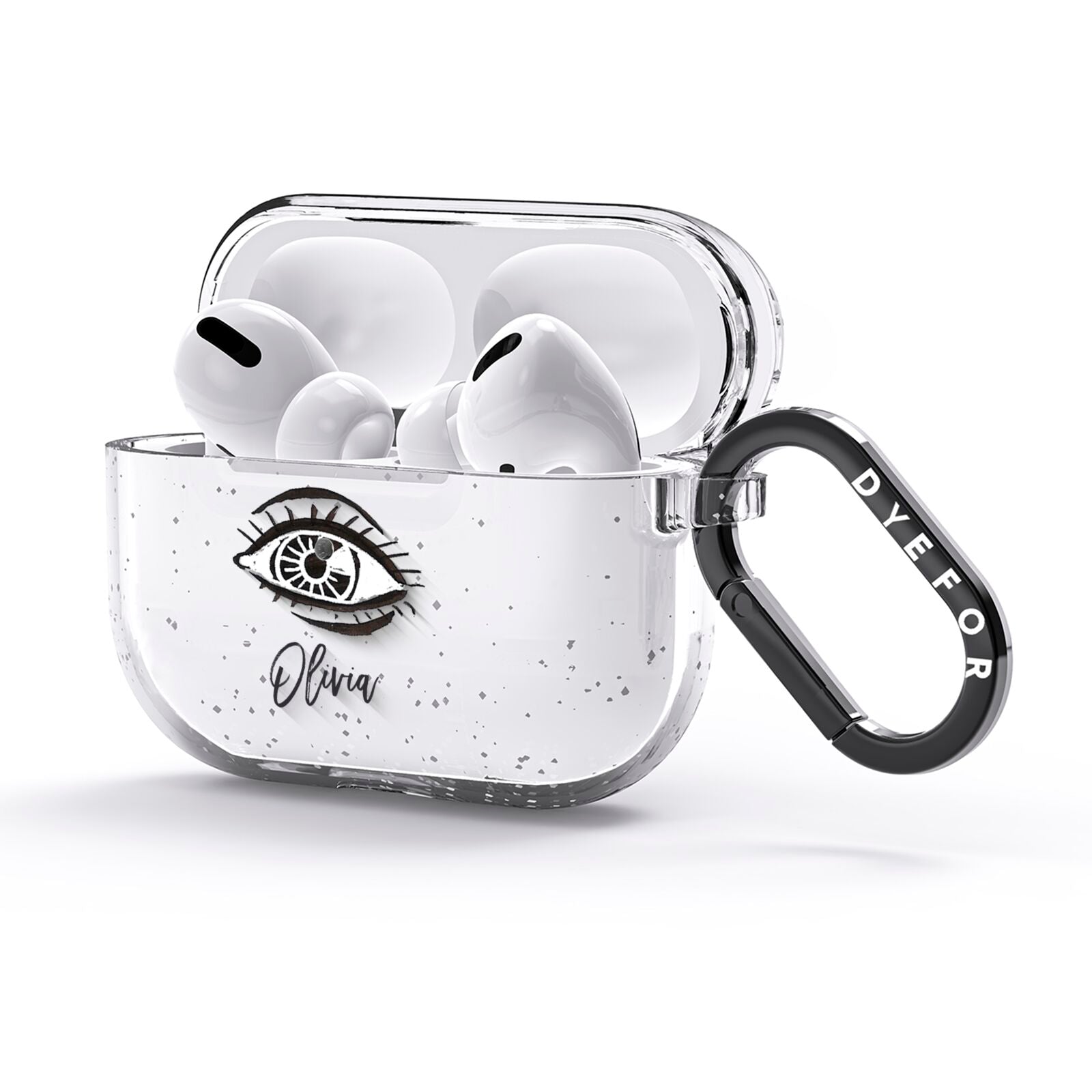 Eye Eye Personalised AirPods Glitter Case 3rd Gen Side Image