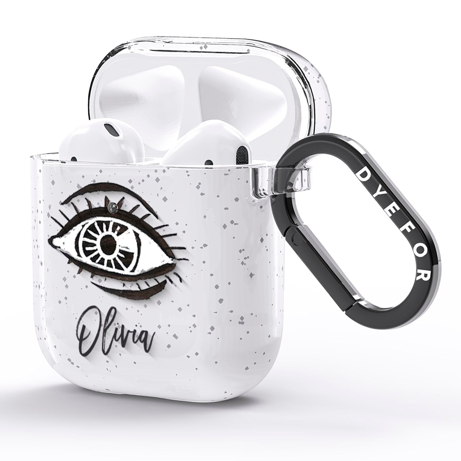 Eye Eye Personalised AirPods Glitter Case Side Image