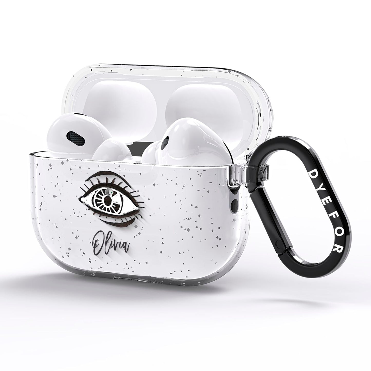 Eye Eye Personalised AirPods Pro Glitter Case Side Image