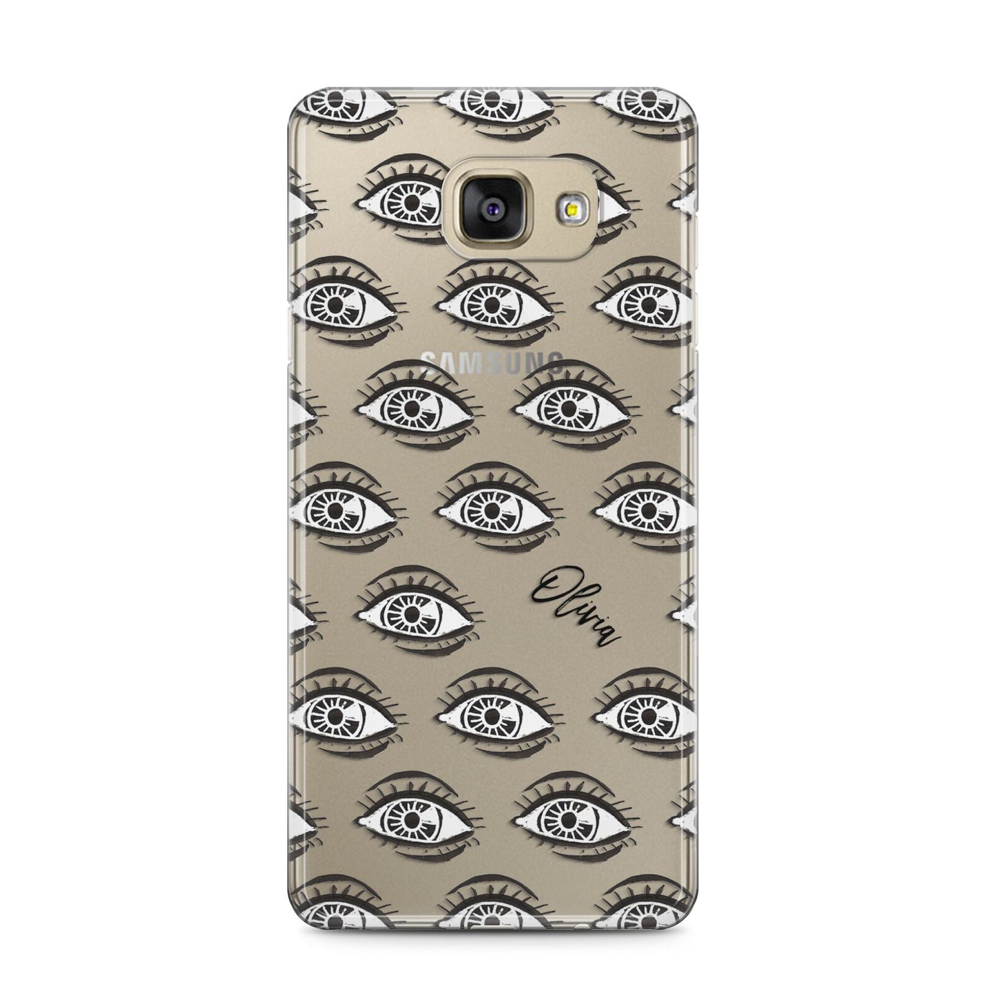 Eye Eye Personalised Samsung Galaxy A5 2016 Case on gold phone