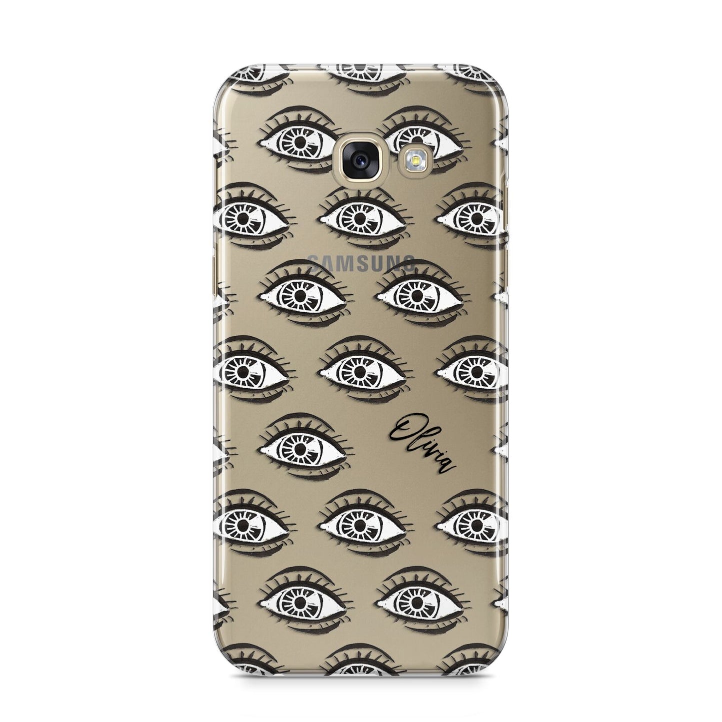 Eye Eye Personalised Samsung Galaxy A5 2017 Case on gold phone