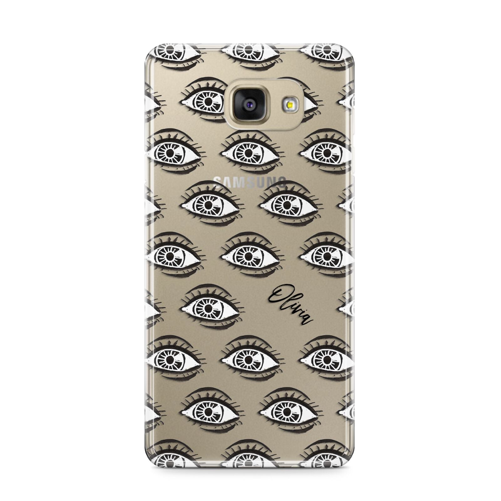 Eye Eye Personalised Samsung Galaxy A9 2016 Case on gold phone