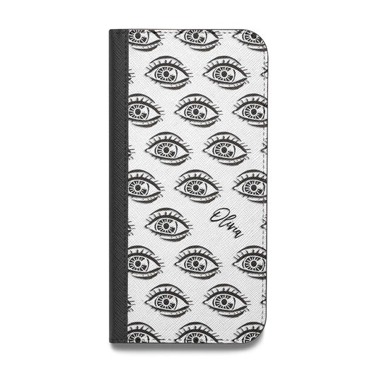 Eye Eye Personalised Vegan Leather Flip iPhone Case