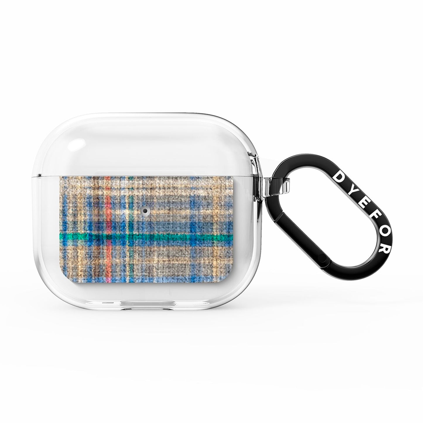 Fabric Plaid AirPods Clear Case 3rd Gen