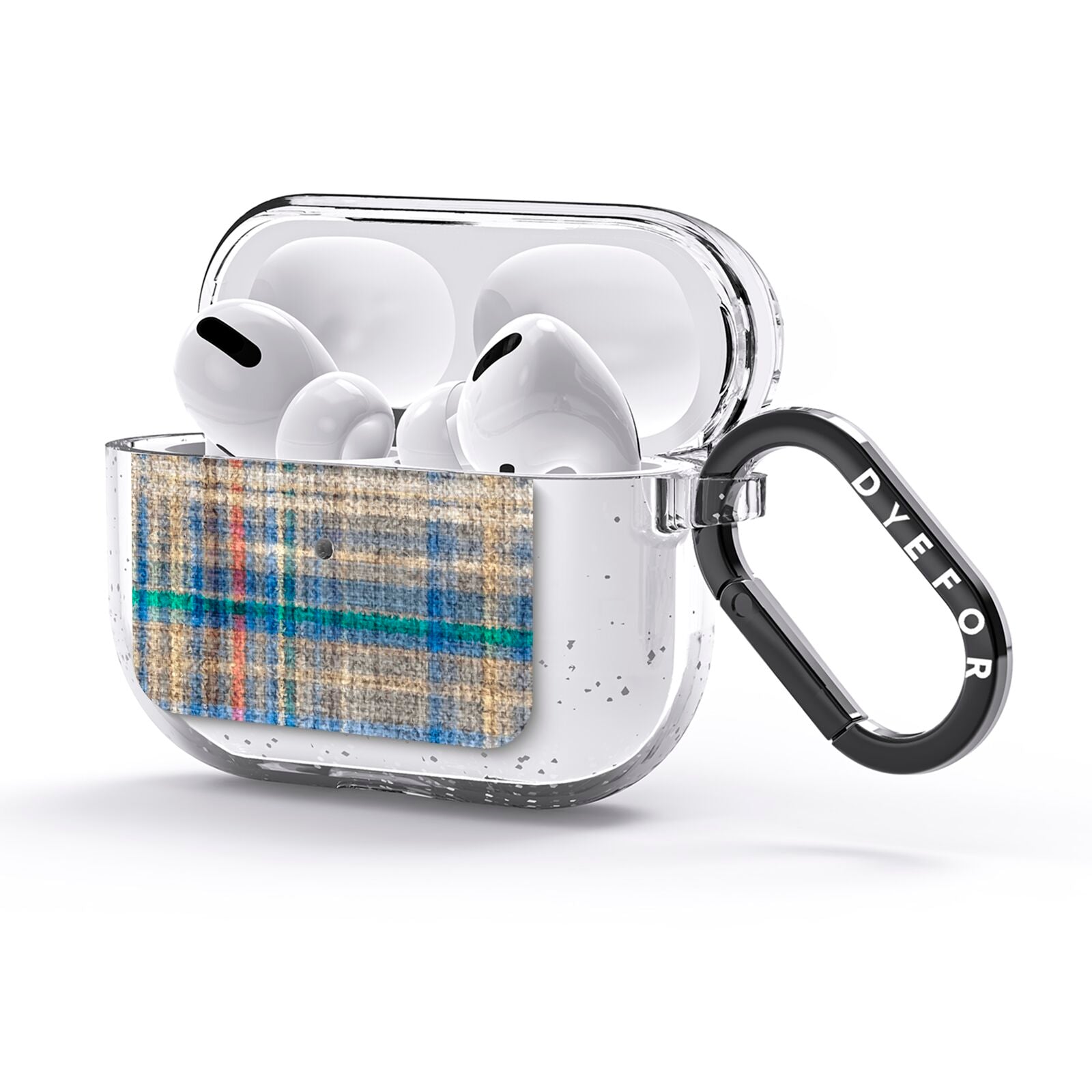 Fabric Plaid AirPods Glitter Case 3rd Gen Side Image