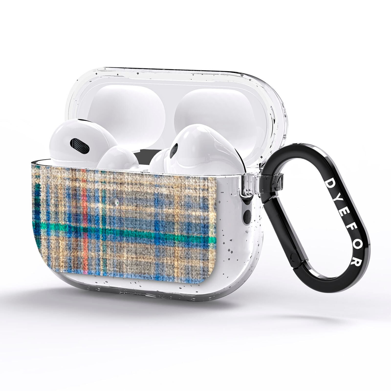 Fabric Plaid AirPods Pro Glitter Case Side Image