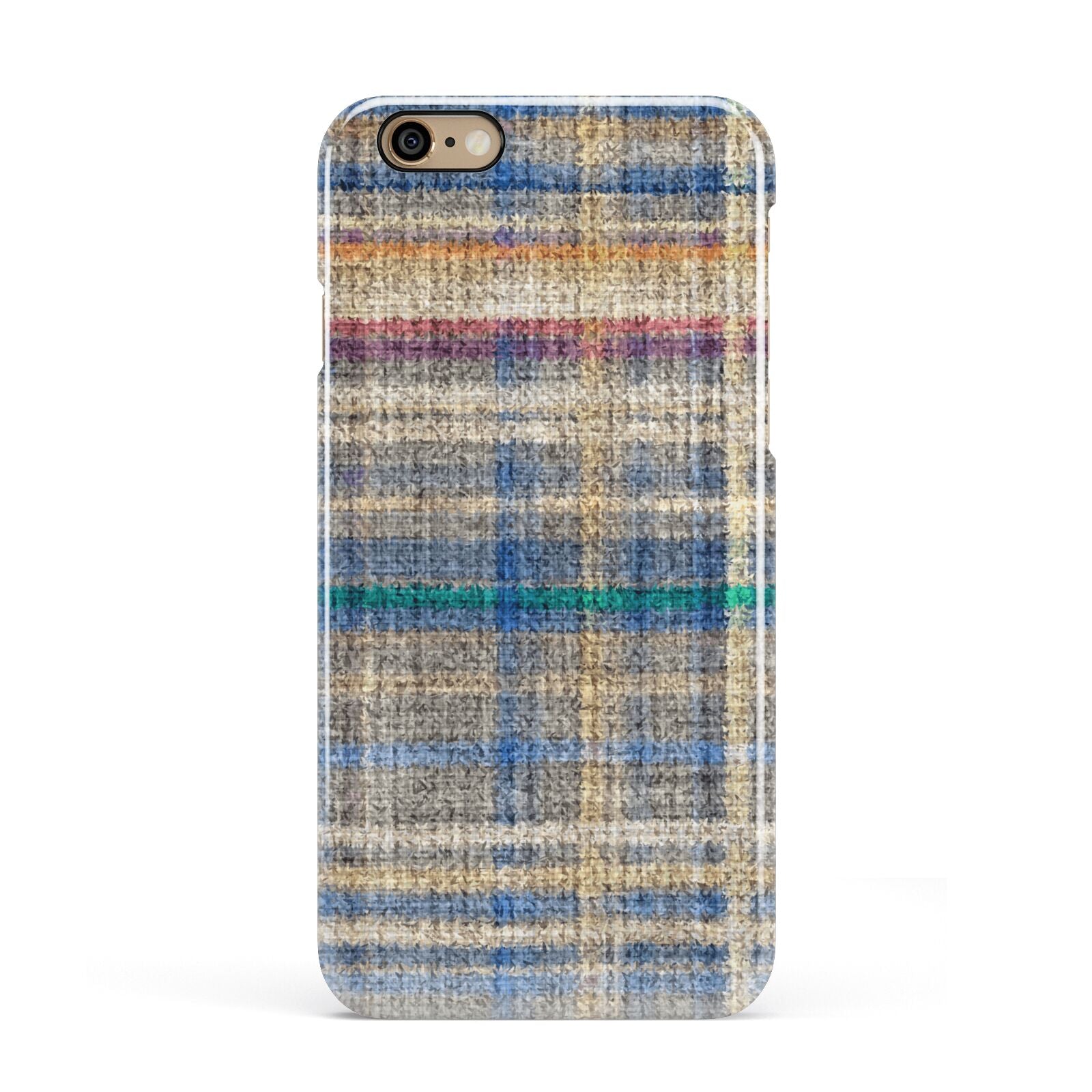 Fabric Plaid Apple iPhone 6 3D Snap Case