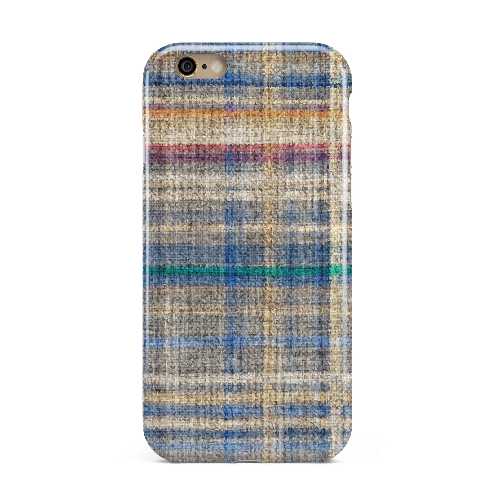 Fabric Plaid Apple iPhone 6 3D Tough Case